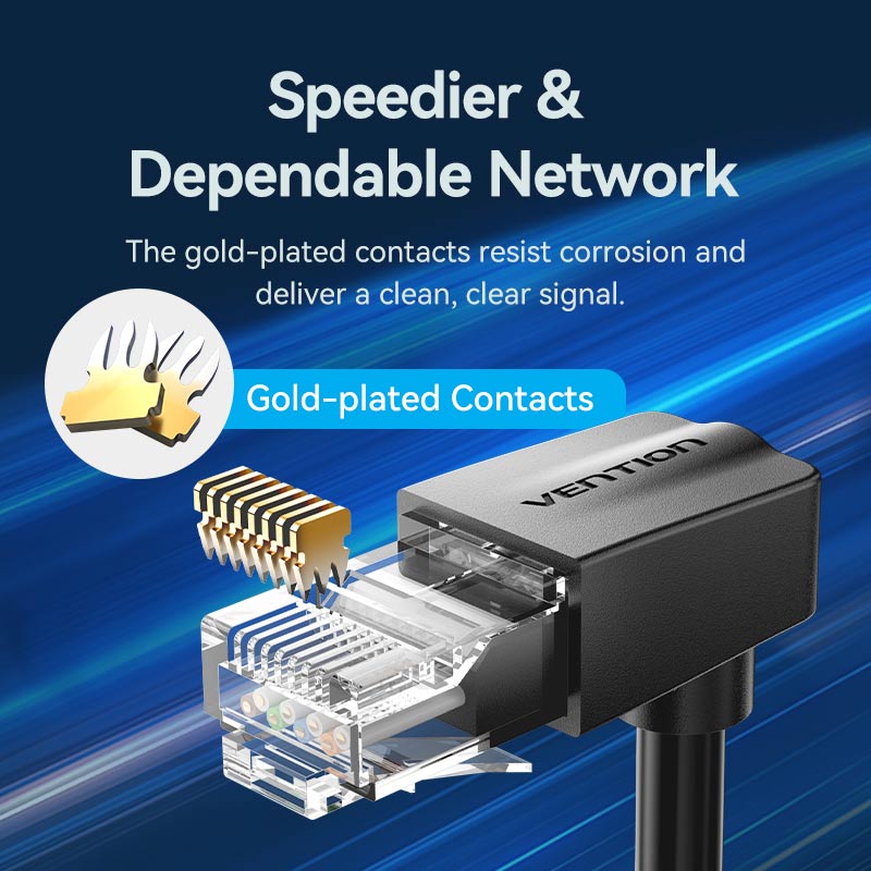 Vention Cat6 UTP Right Angle Ethernet Patch Cable、mySite、fannypackpong