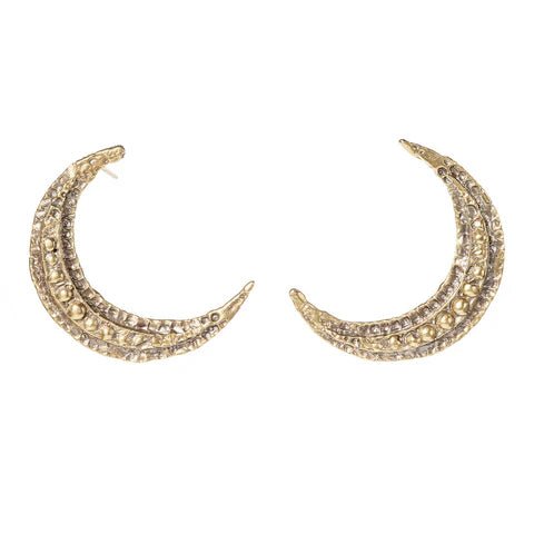  Large Crescent Moon Stud、mySite、elrpsem3k