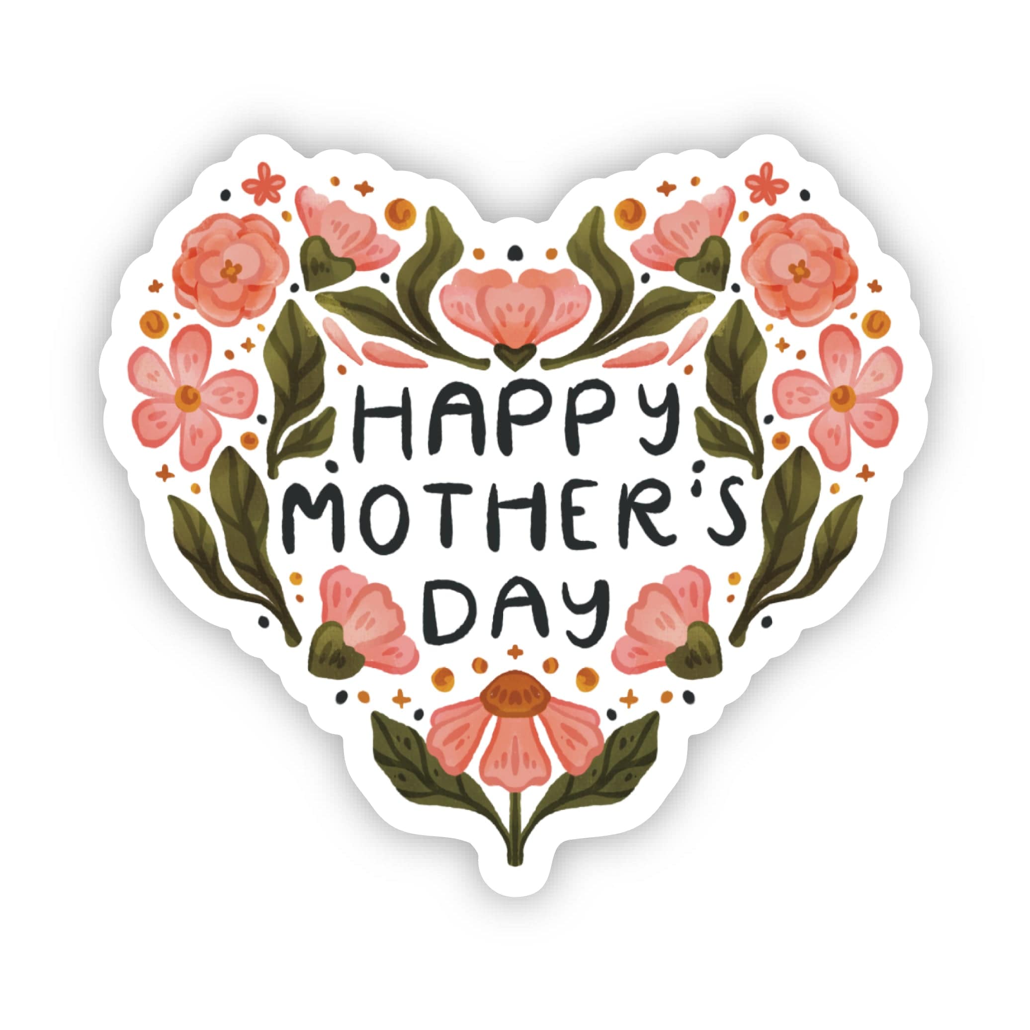  Happy Mother's Day Flower Heart Sticker、mySite、elrpsem3k