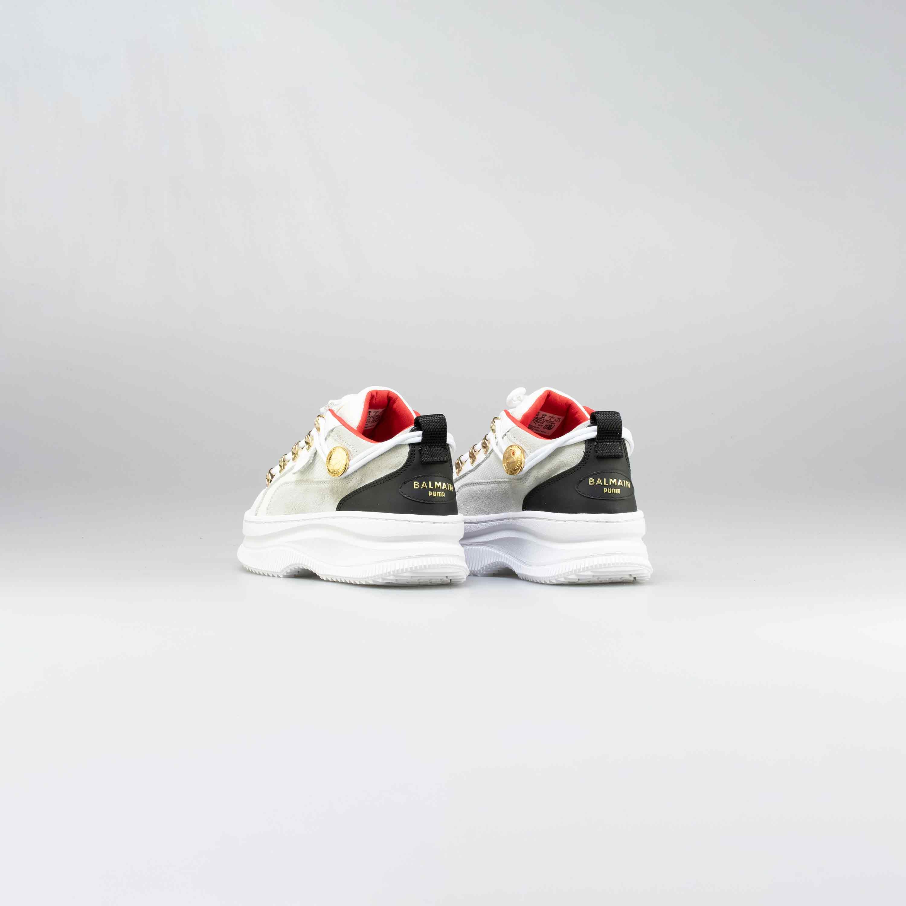 Balmain X Puma Deva Womens Lifestyle Shoe - White/Black-Red-Gold、mySite、dreamappss