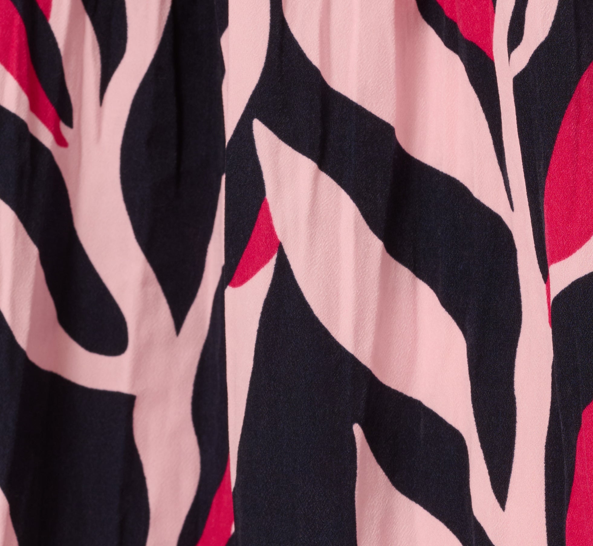 Leaf Print A Line Midi Skirt In Navy Leaf Vine、mySite、solidvoid