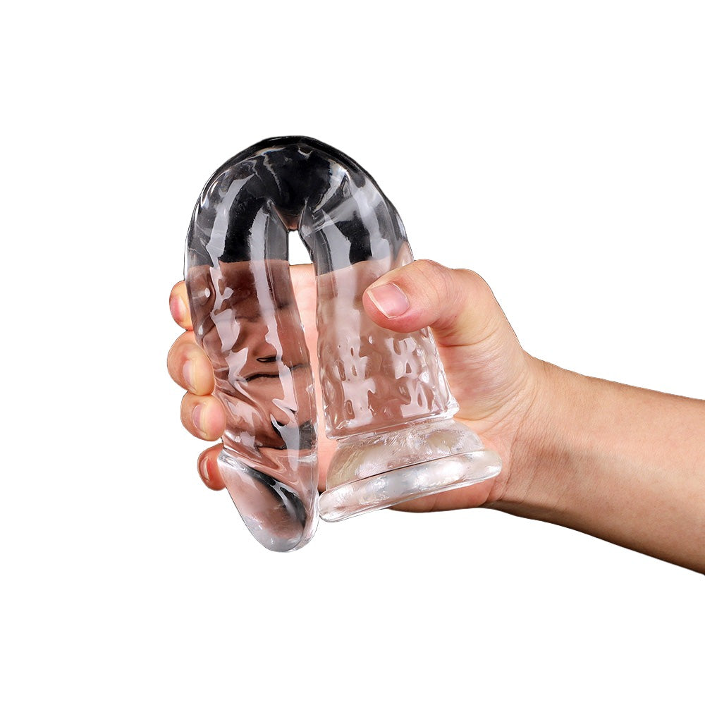 Come Closer XXL Clear Dildo 11' | Suction Cup | Flexible | Free Satin Bag、mySite、bottomscart