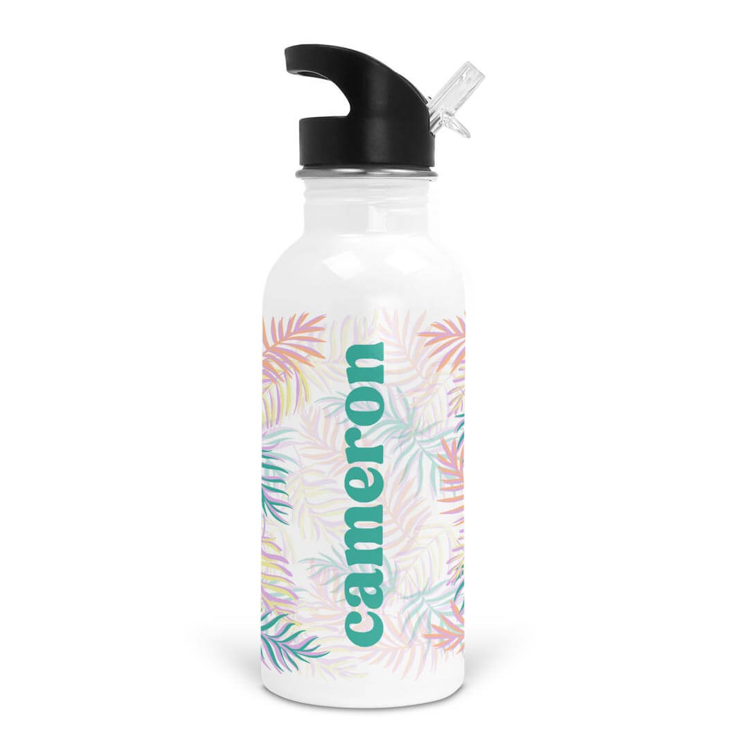  Island Palms Personalized Kids Water Bottle、mySite、layawaytickets