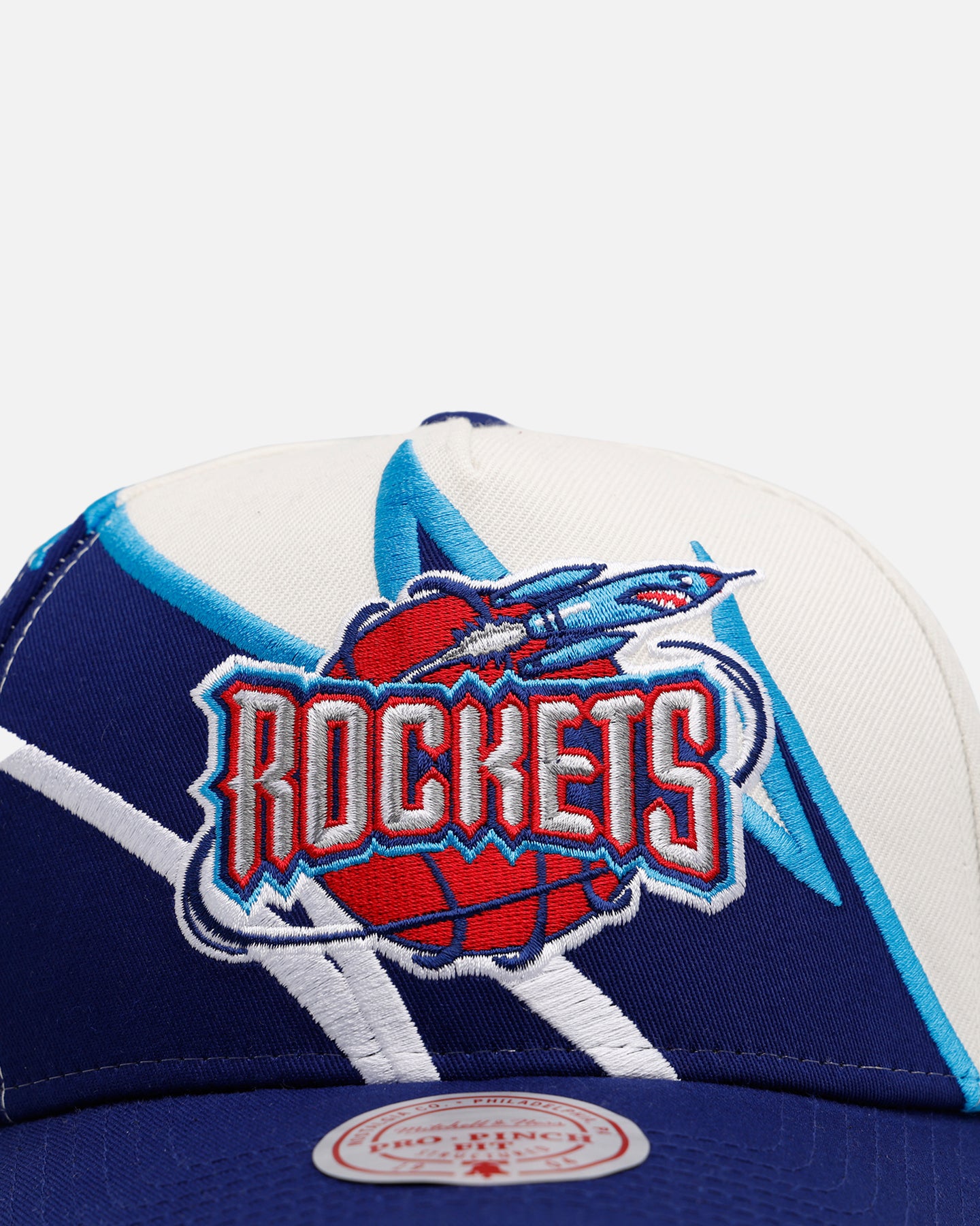 Mitchell & Ness Houston Rockets 'Shark Tooth' Pro Pinch Snapback Cream/Navy、mySite、zt4zffjzw