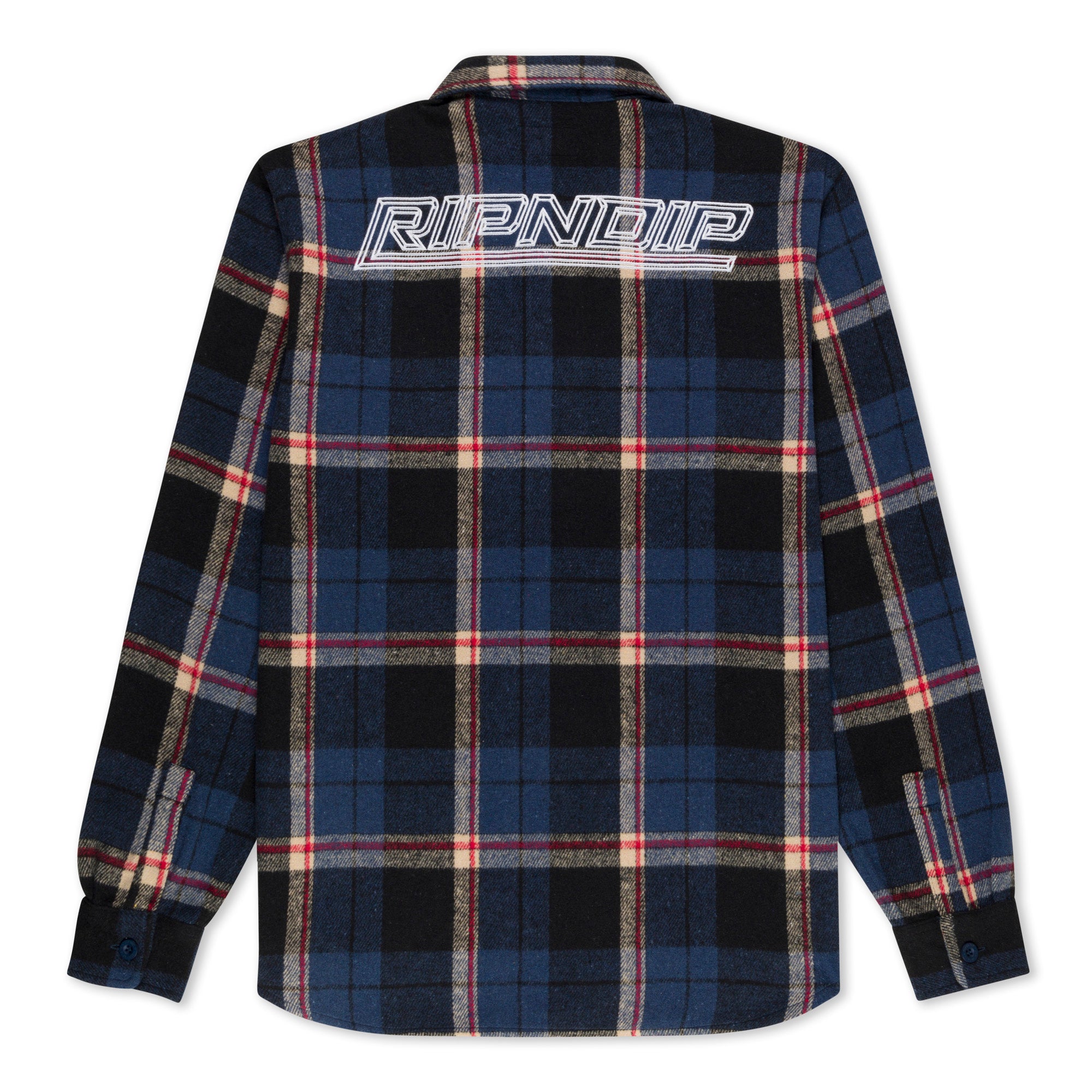  Robo Button Up Flannel (Navy)、mySite、merchandisen