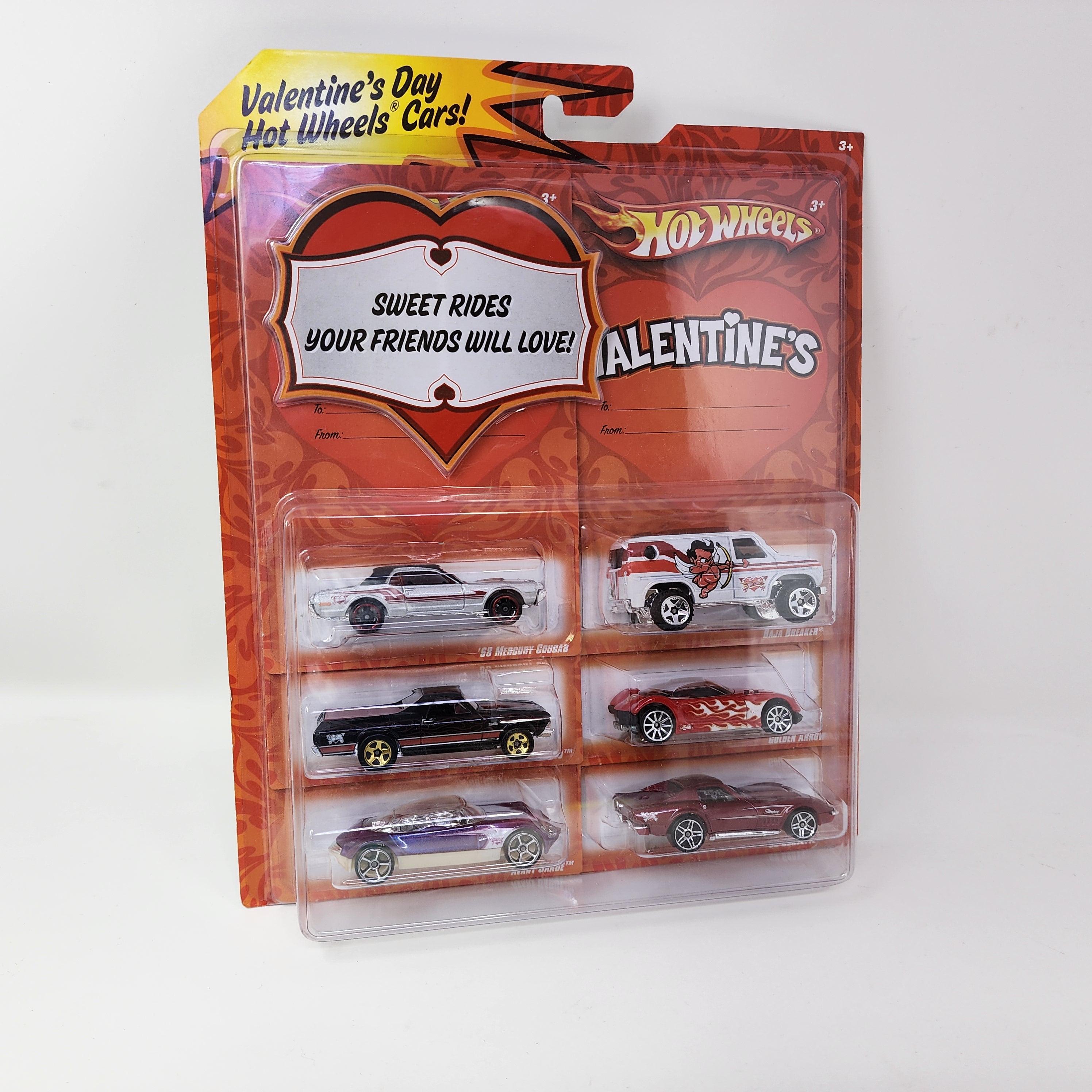 6 Car Set * Hot Wheels Valentine's Day Series w/ Corvette, Cougar, Camino、mySite、hgirdovlk