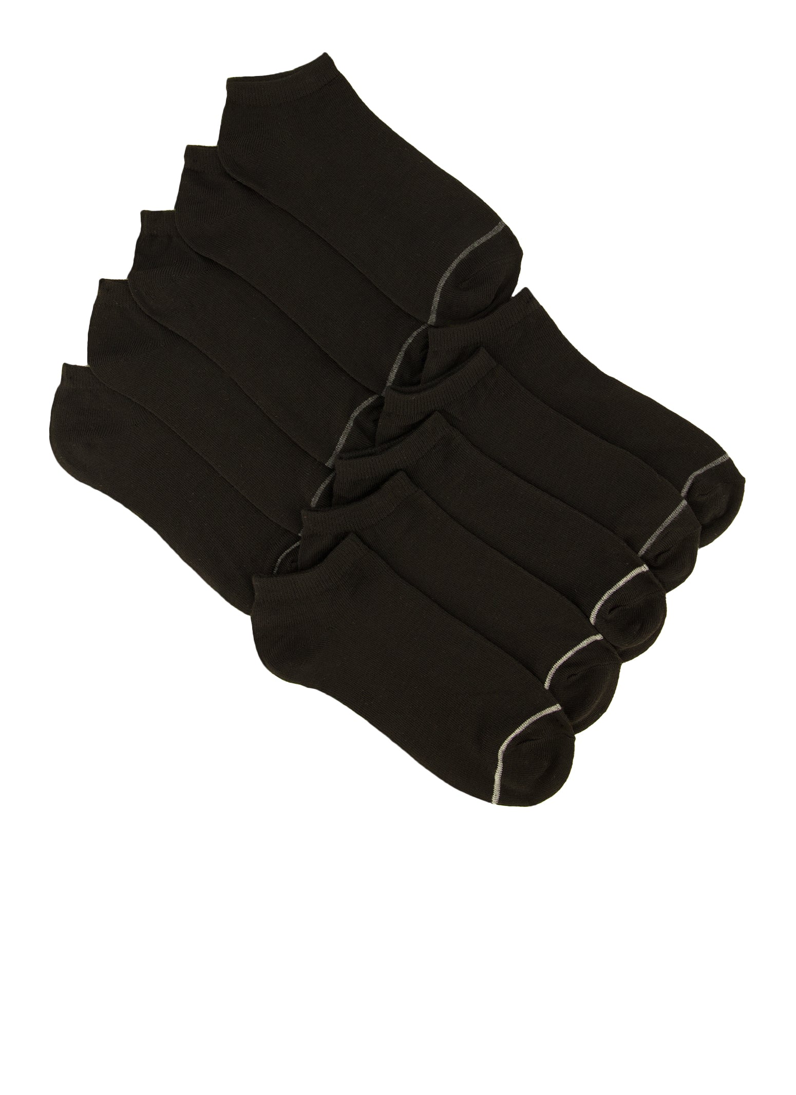 Girls Contrast Trim Ankle Socks 10 Pack、mySite、camillekostekn