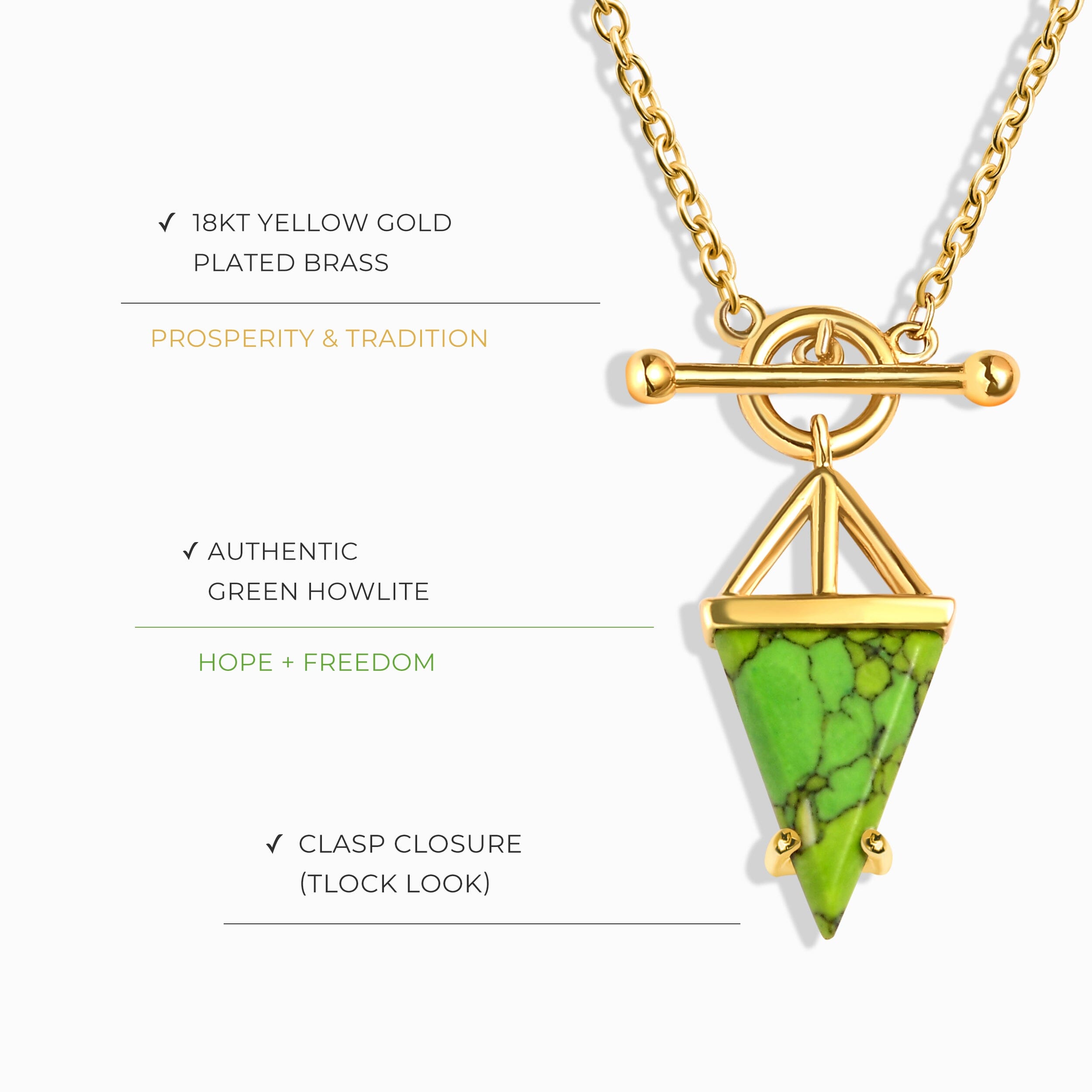 Green Howlite Necklace - Heroine T-Lock Look、mySite、hinf8tx79