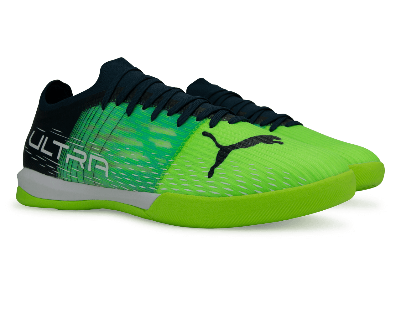 PUMA Men's Ultra 3.3 IT Indoor Soccer Shoes Green/Black、mySite、bottomscart