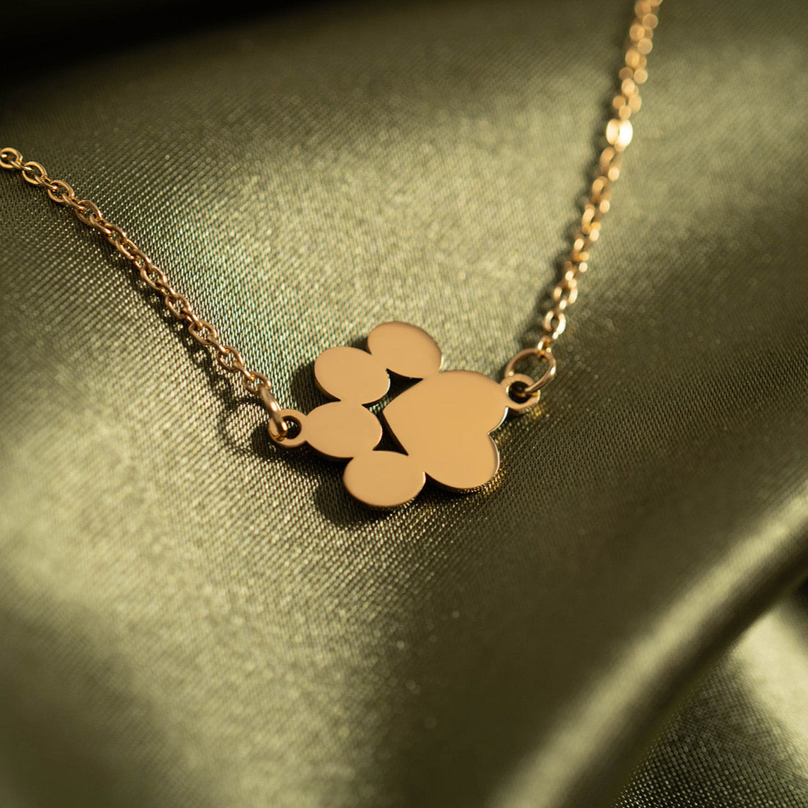 18K Gold PVD Stainless Steel Blank Engravable Paw Print Connector Charm / PDL0137、mySite、dreamappss