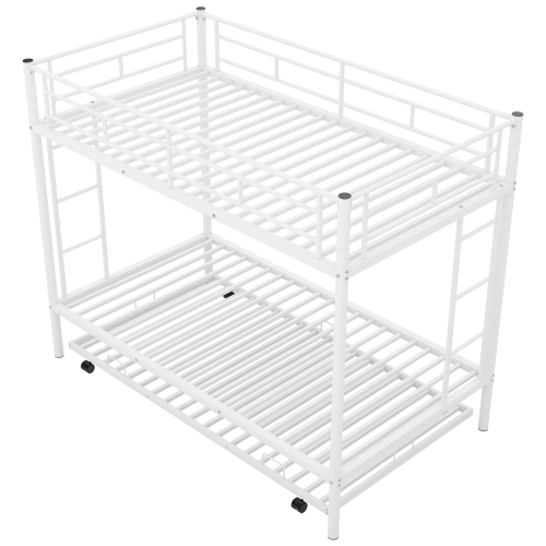 Twin over Twin Bunk Bed with Trundle, Black(OLD SKU:MF192387AAB)、、casual