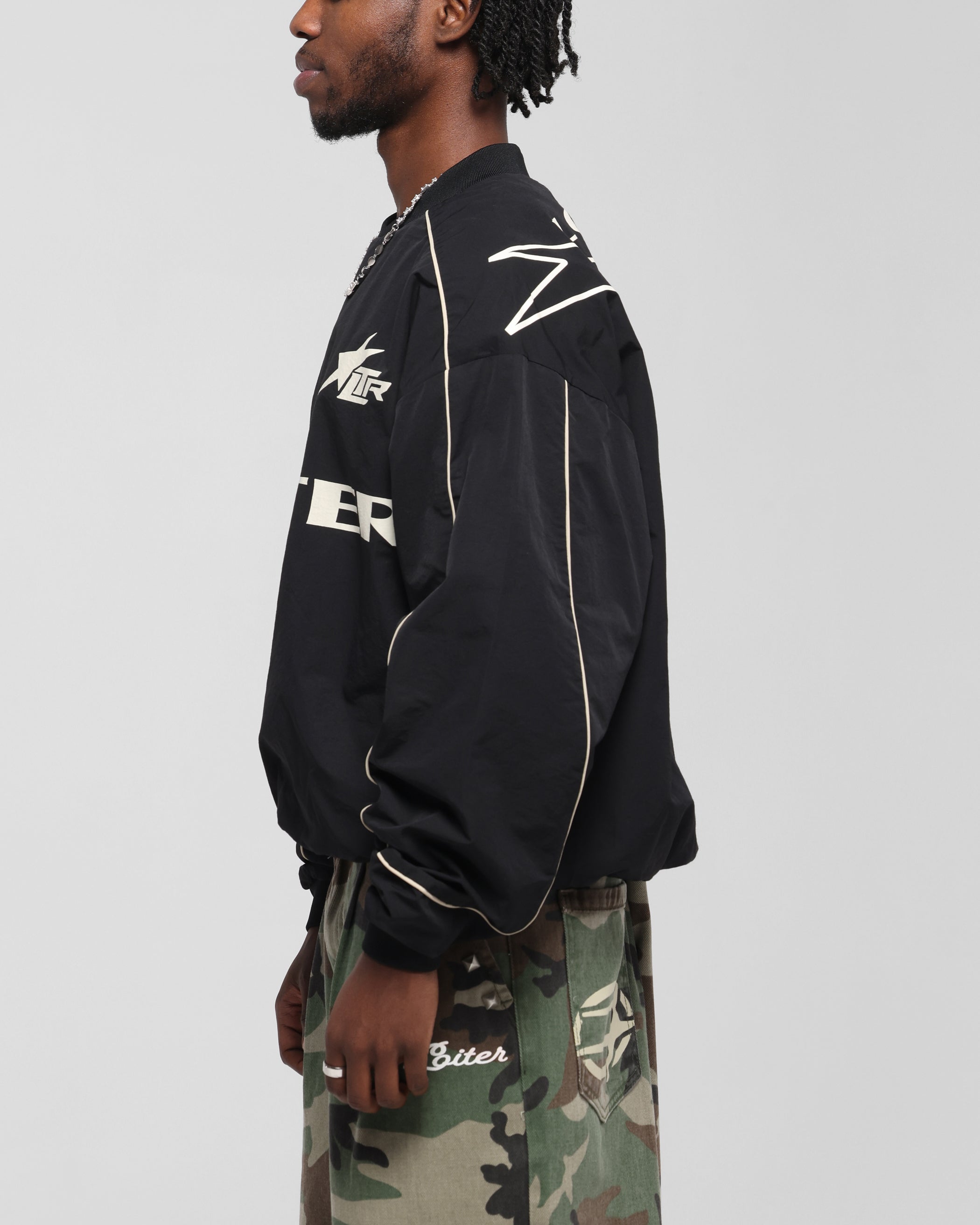 Loiter Racer Nylon Jersey Crewneck Black、mySite、zt4zffjzw