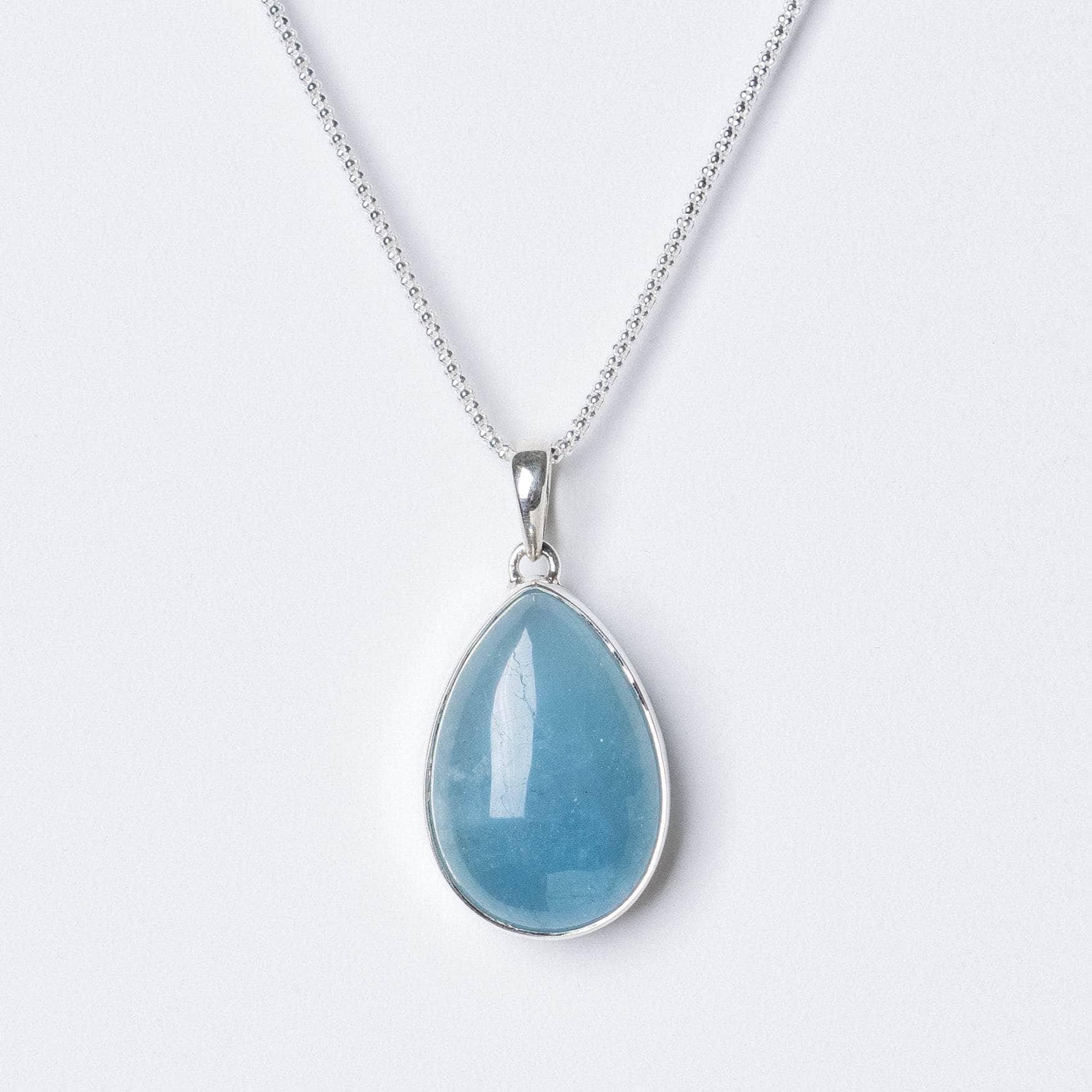Aquamarine Teardrop Pendant Necklace、mySite、hinf8tx79