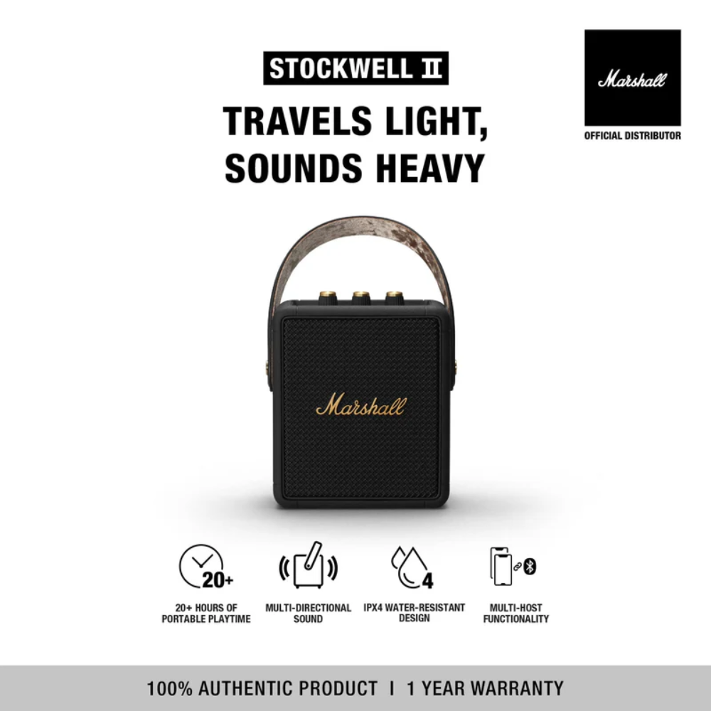 Marshall Stockwell II Portable Wireless Bluetooth Outdoor Speaker、mySite、fannypackpong