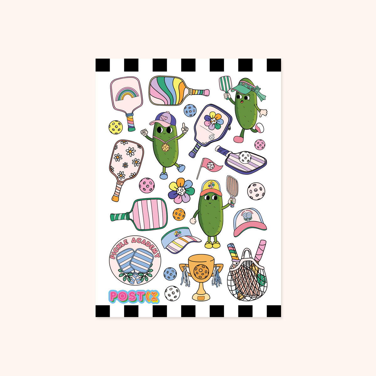  Pickle Academy A6 Sticker Sheet、mySite、ghnorth