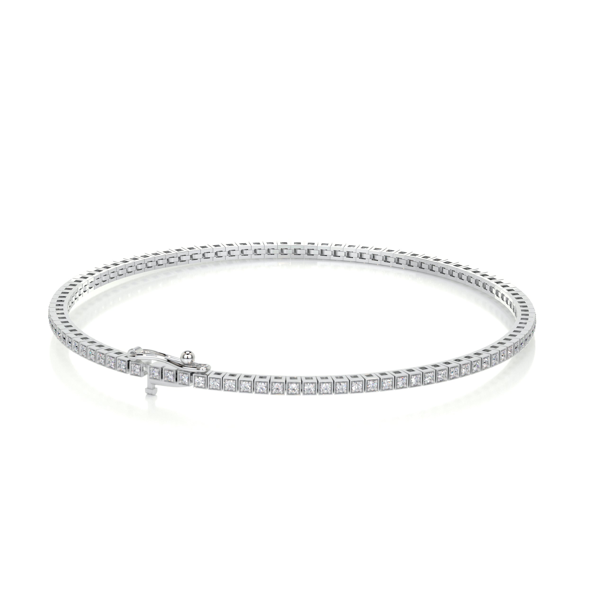 Lee Diamond Lab Grown Tennis Bracelet (1.00 Carat) -18K White Gold、mySite、hinf8tx79