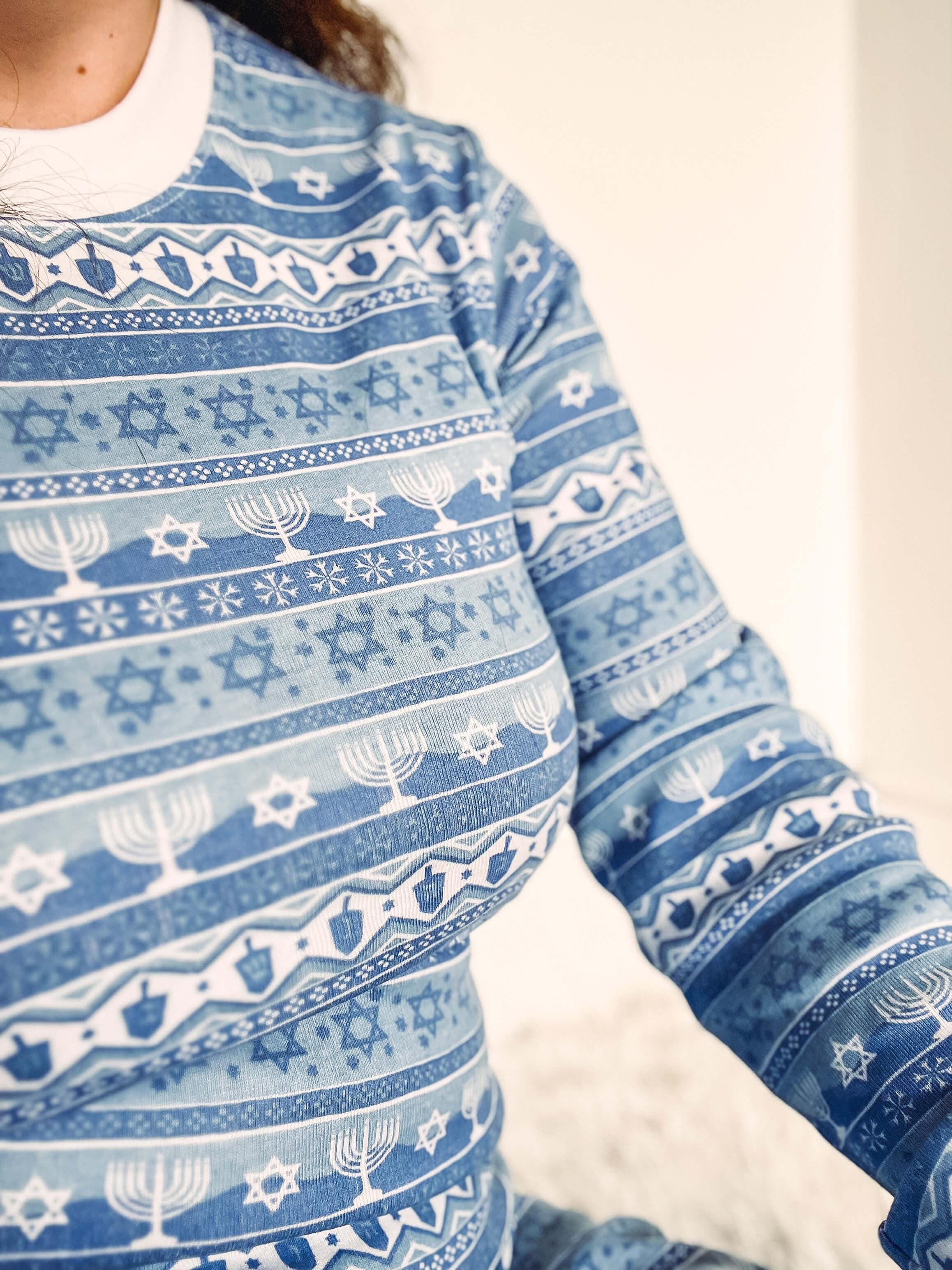 Hanukkah Fair Isle Pajamas - (Adults Unisex Sizes XS - XL)、mySite、topwebapps
