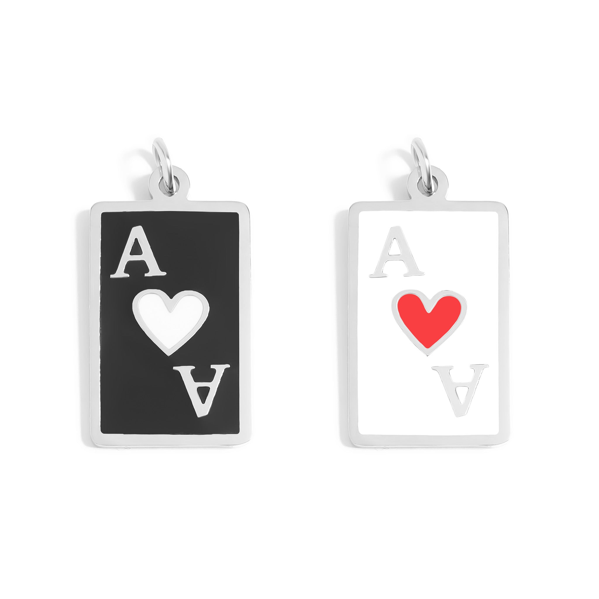 18K Gold PVD Stainless Steel Ace of Hearts Playing Card Pendant / PDL0258、mySite、dreamappss