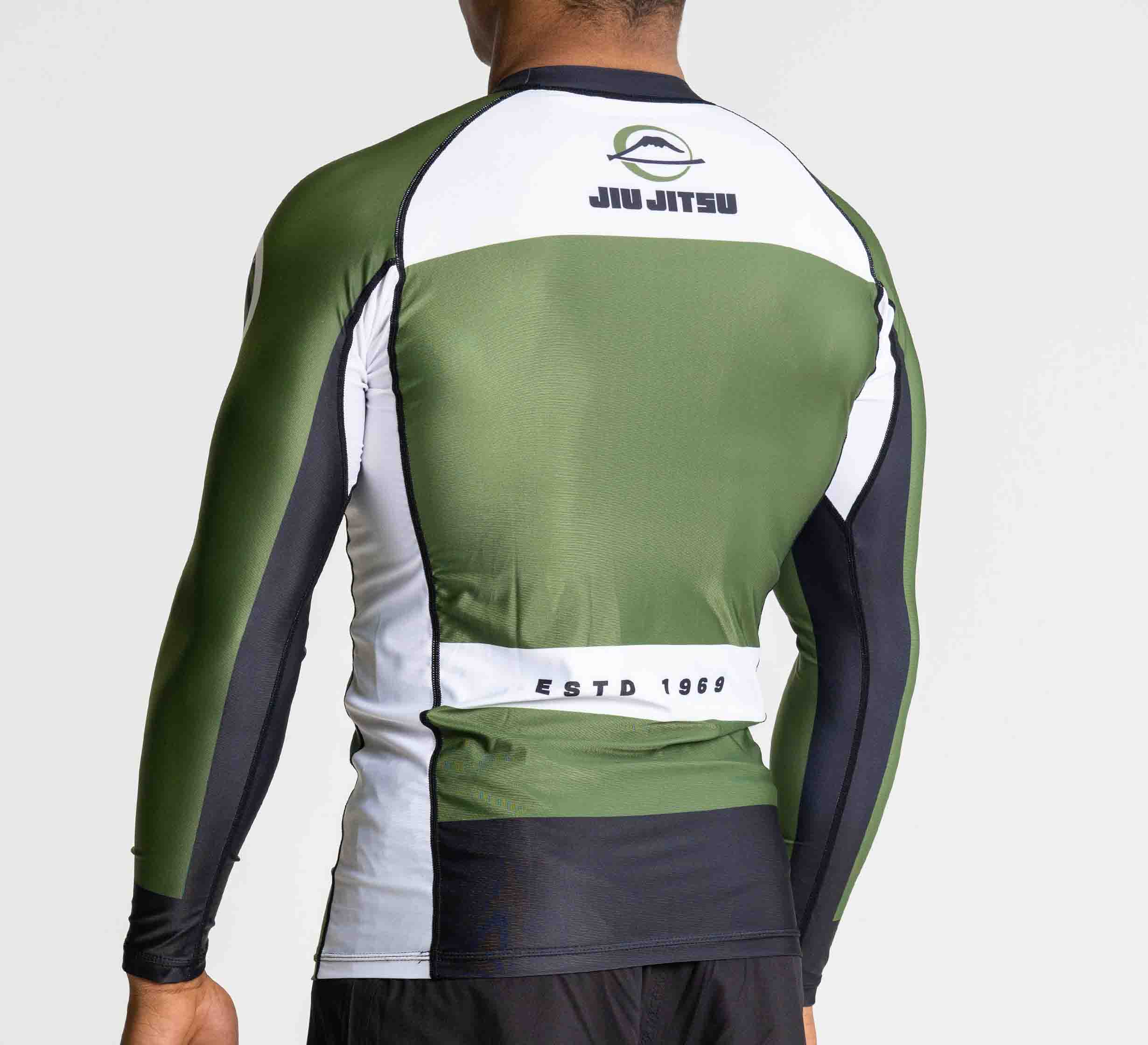 Jiu Jitsu Script Flex Lite Long Sleeve Rashguard Green、mySite、gigharbornorthrealestate