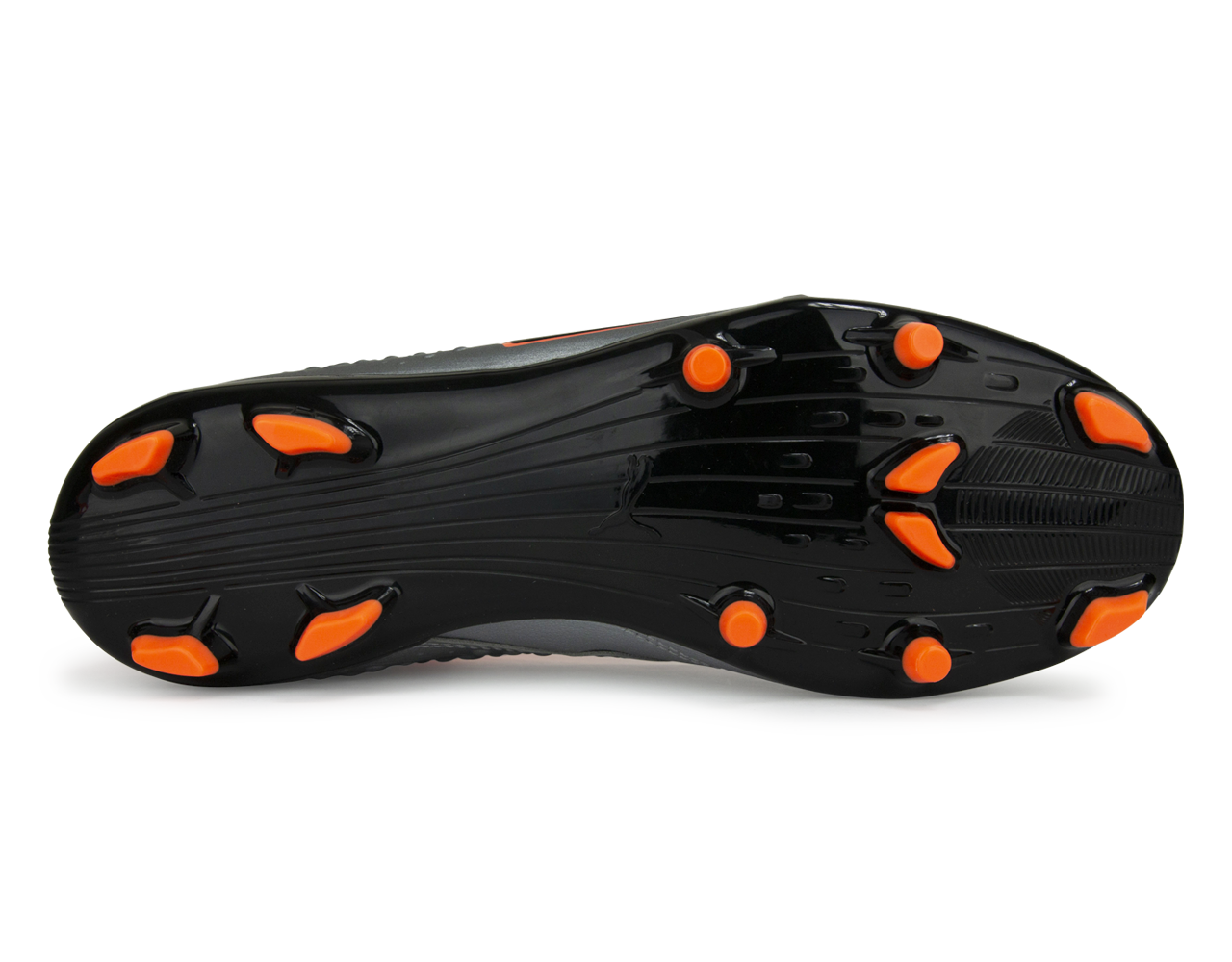 PUMA Men's One 3 Leather FG Silver Orange/Black、mySite、noshort