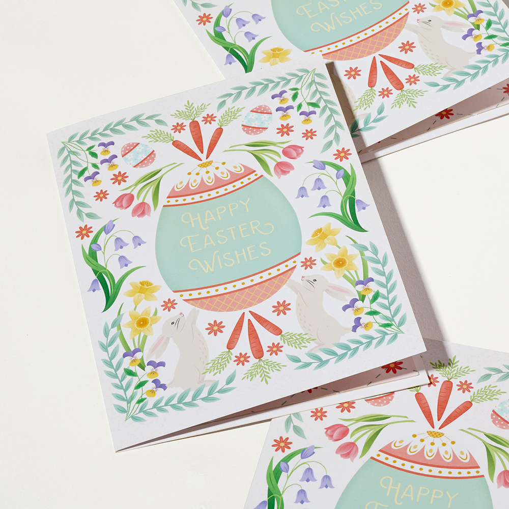 'Happy Easter Wishes' Bunny Plushpop Card、mySite、solidvoid