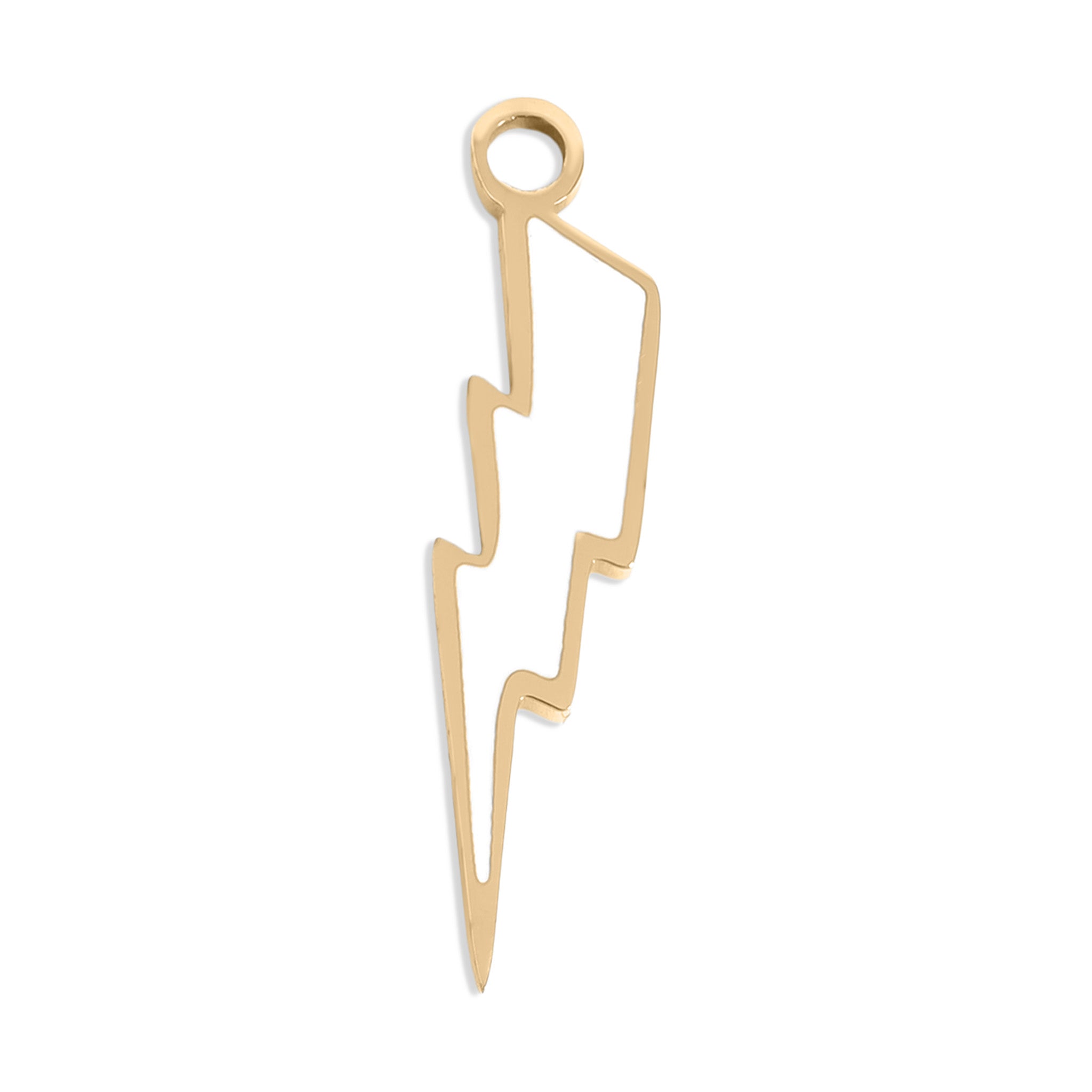 18K Gold PVD Stainless Steel Epoxy Lightning Bolt Charm / PDL0206、mySite、dreamappss