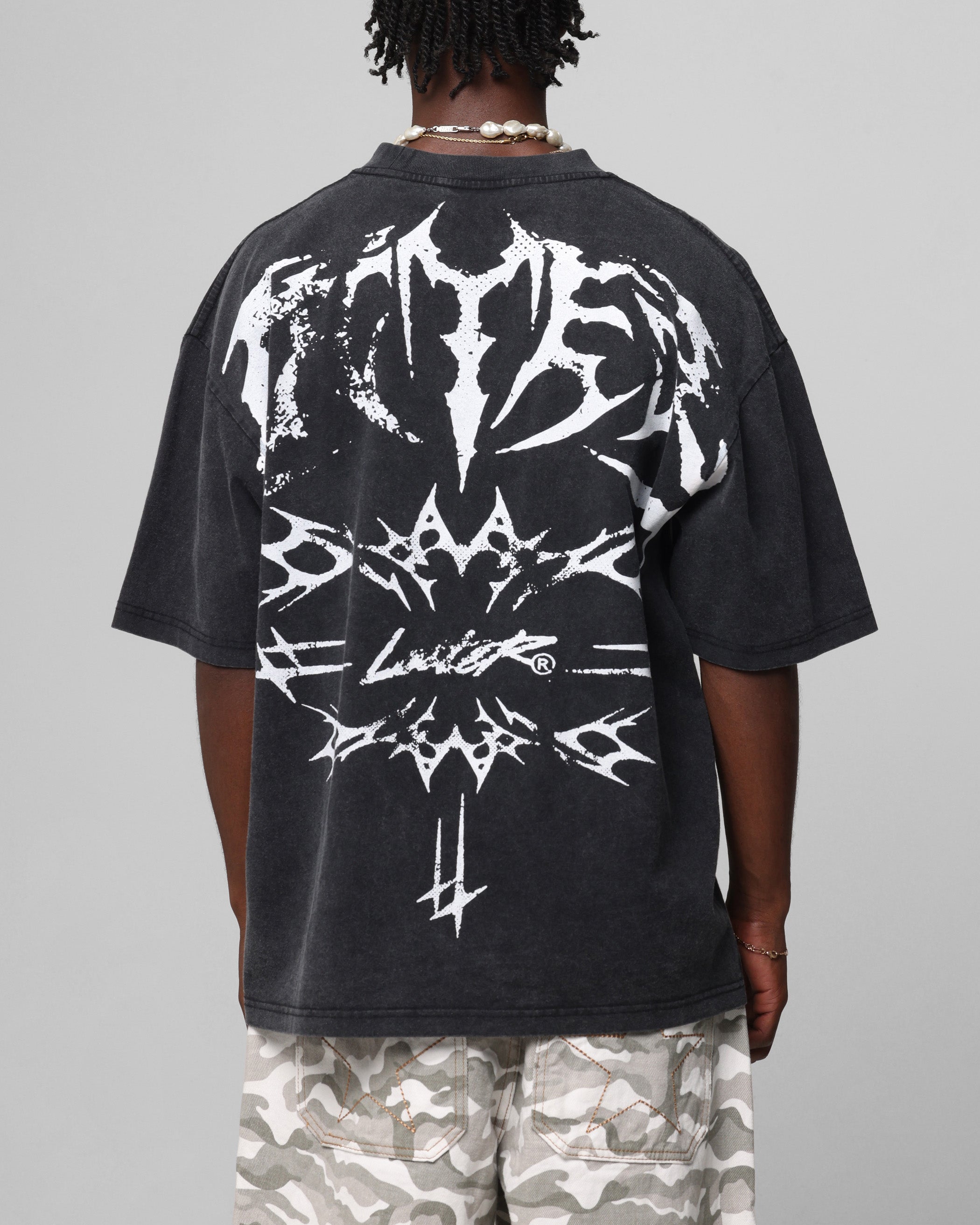 Loiter Metal Stacked Vintage T-Shirt Vintage Black、mySite、zt4zffjzw