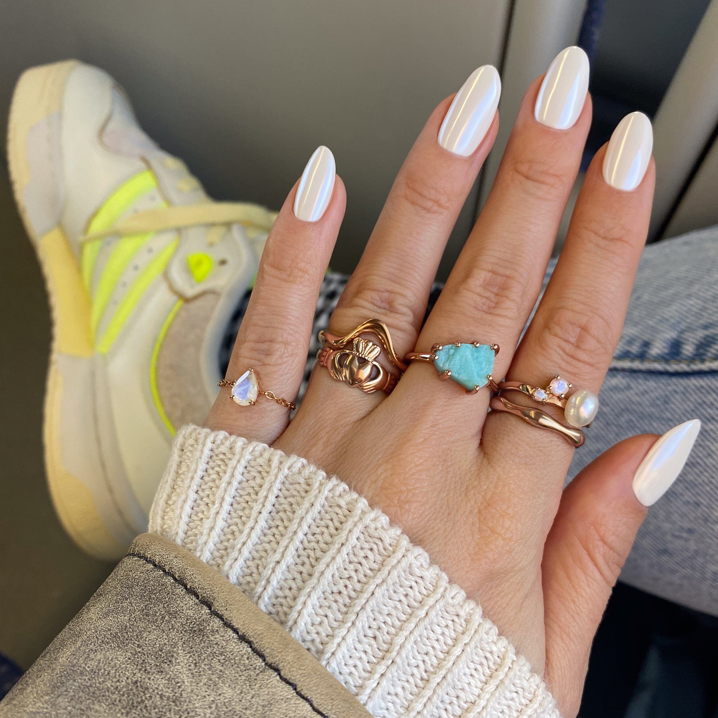 Raw Crystal Ring - Serene Amazonite、mySite、hinf8tx79