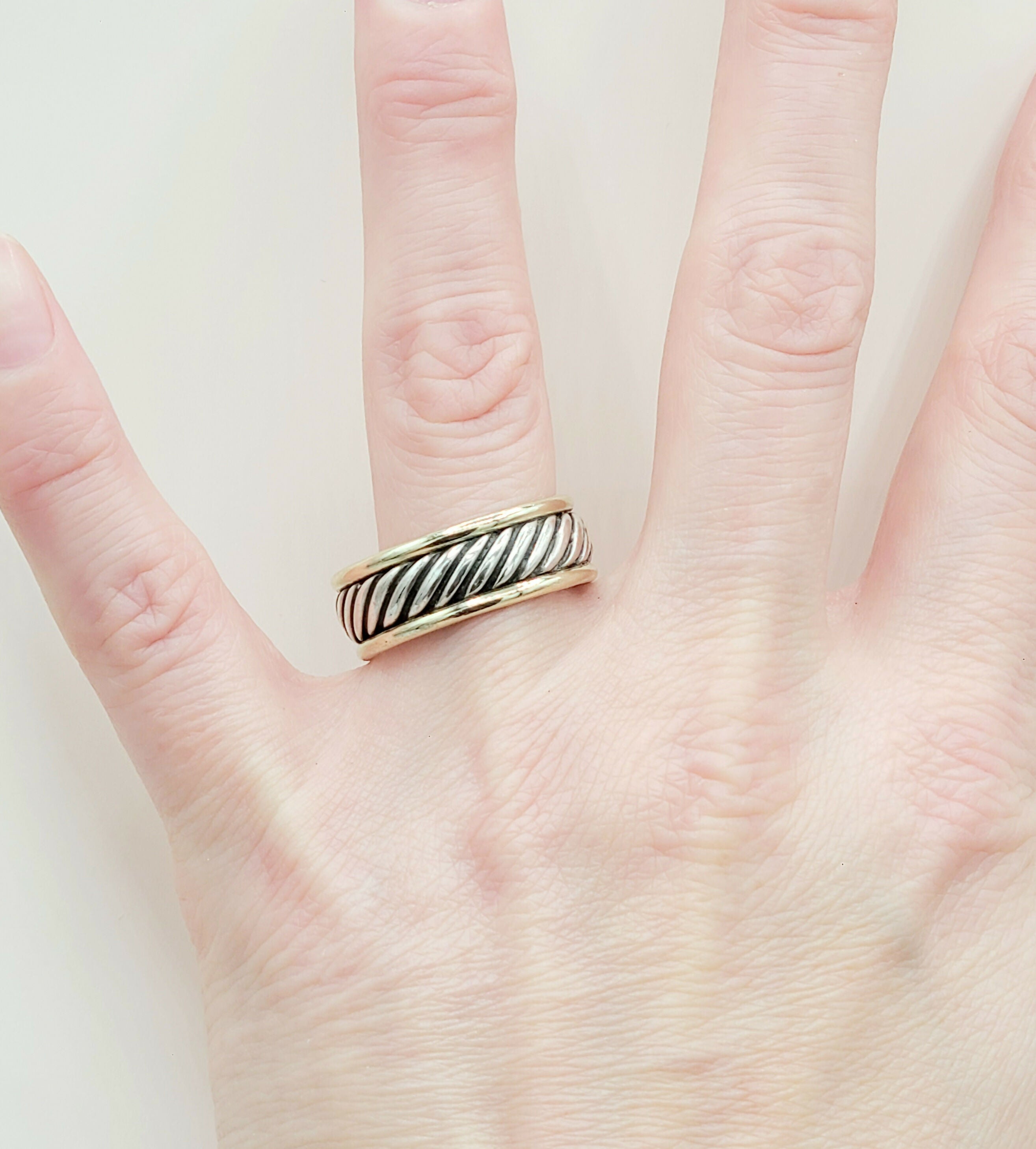 David Yurman Thoroughbred Cable Ring Silver & Gold、mySite、hinf8tx79