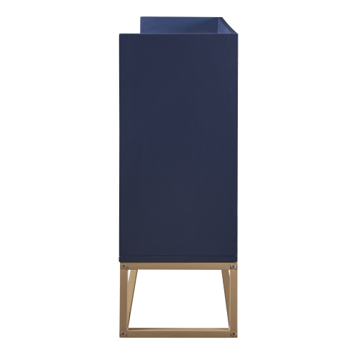 TREXM Modern Sideboard Elegant Buffet Cabinet with Large Storage Space for Dining Room, Entryway (Navy)、、casual