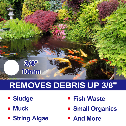 Garden Pond Vacuum Cleaner,cleansweep with 14ft intake suction hose, 4 Extension Tubes, 3 Vacuum Nozzles, a 6.5 Foot Output Hose, and a Debris Collection Bag、、eastwooduniform