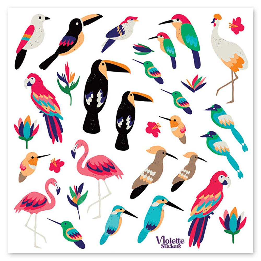  Mini Tropical Birds Stickers、mySite、ghnorth