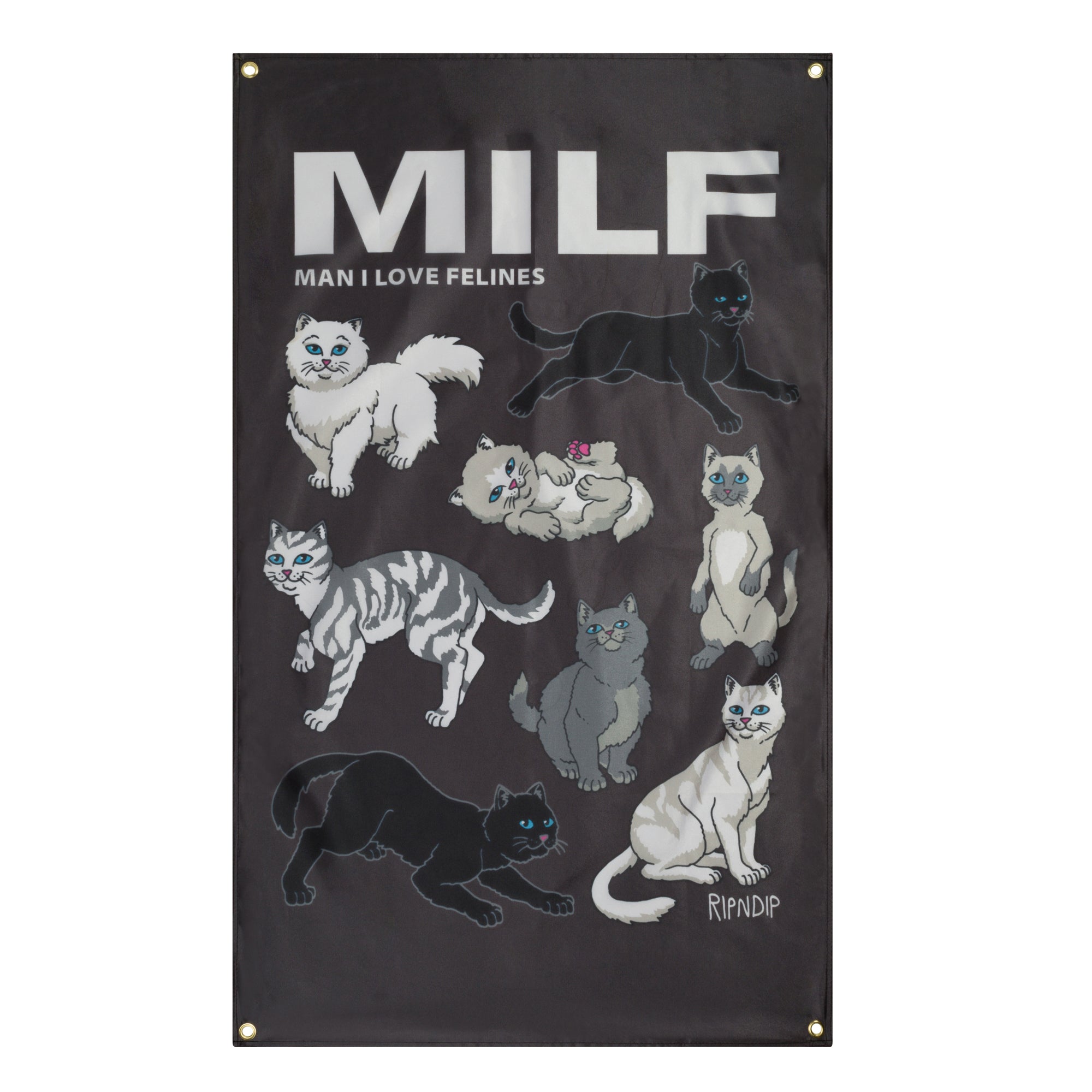  Man I Love Felines Wall Banner (Black)、mySite、merchandisen