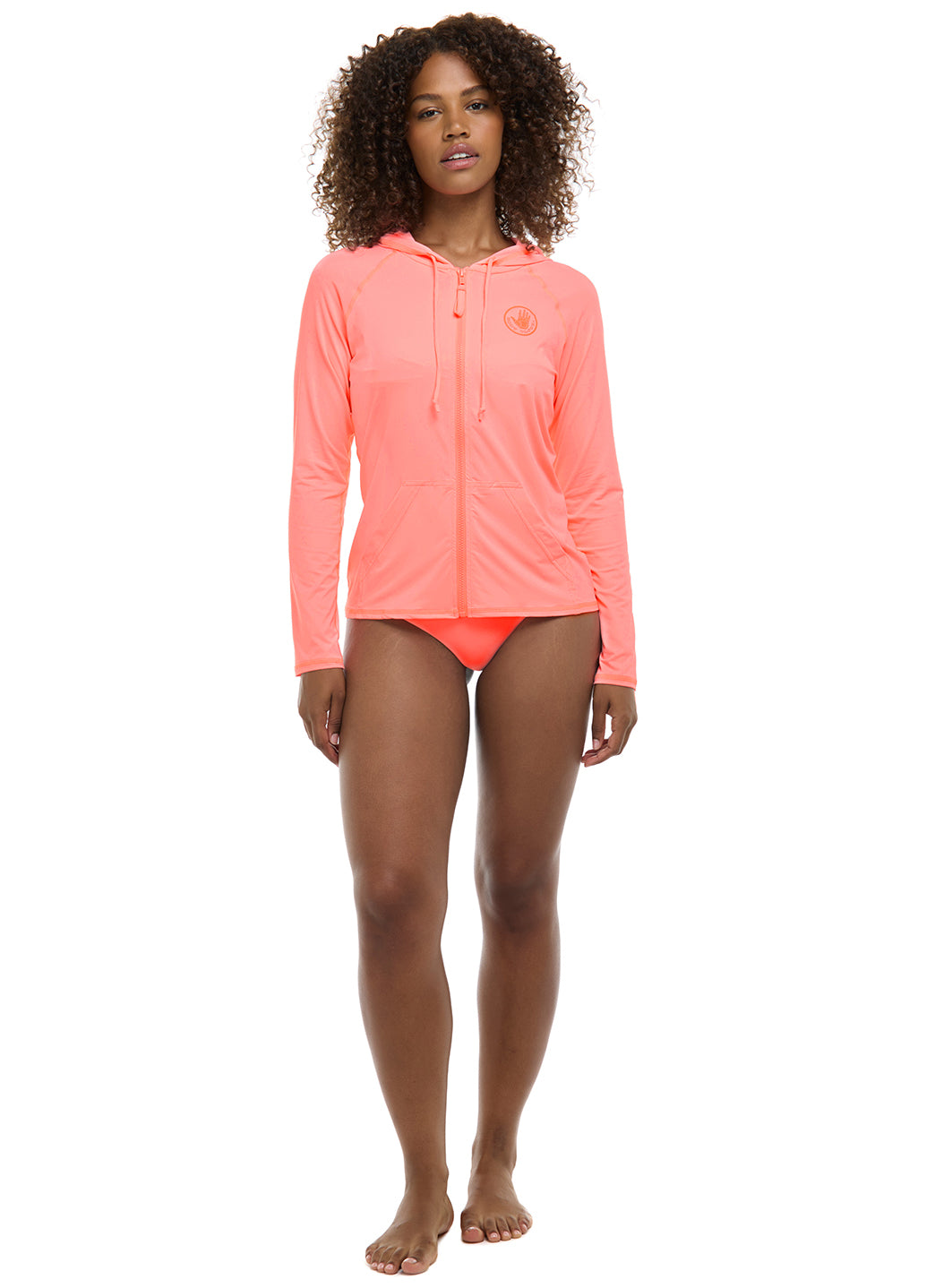 Body Glove Women's Smoothies Barbara Longsleeve UPF 50 Hooded Rash Guard、mySite、noshort