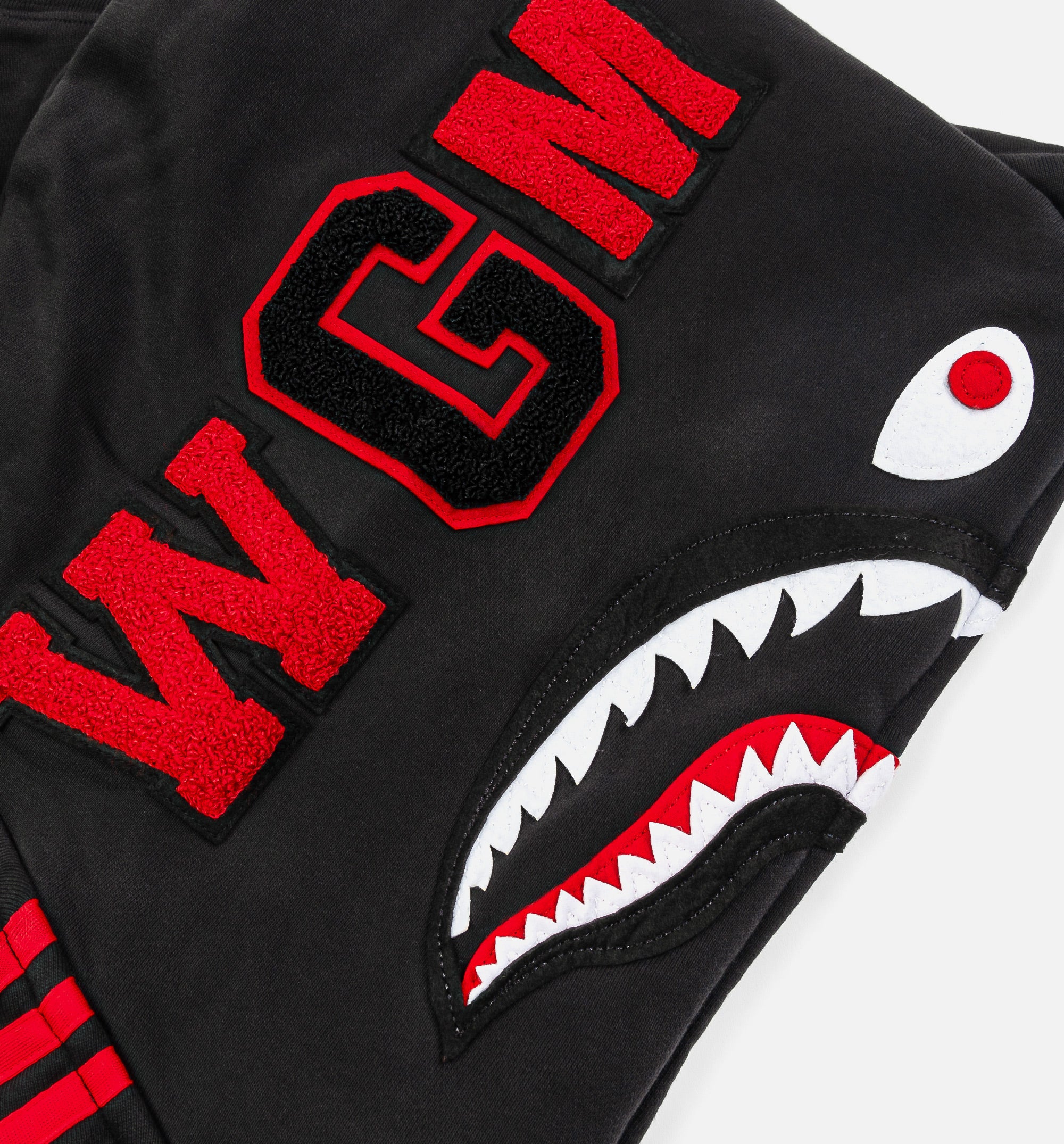 Bape x Adidas Shark Fleece Full Zip Mens Hoodie - Black、mySite、dreamappss