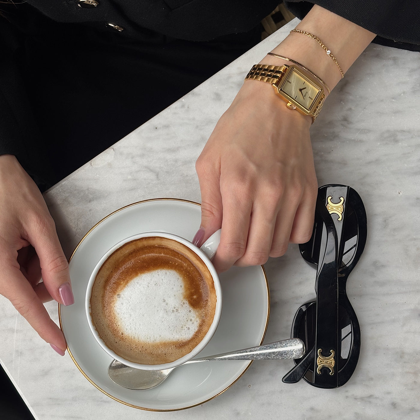 Fluette Watch Steel, Sand Texture Full Gold Colour、mySite、botmansion