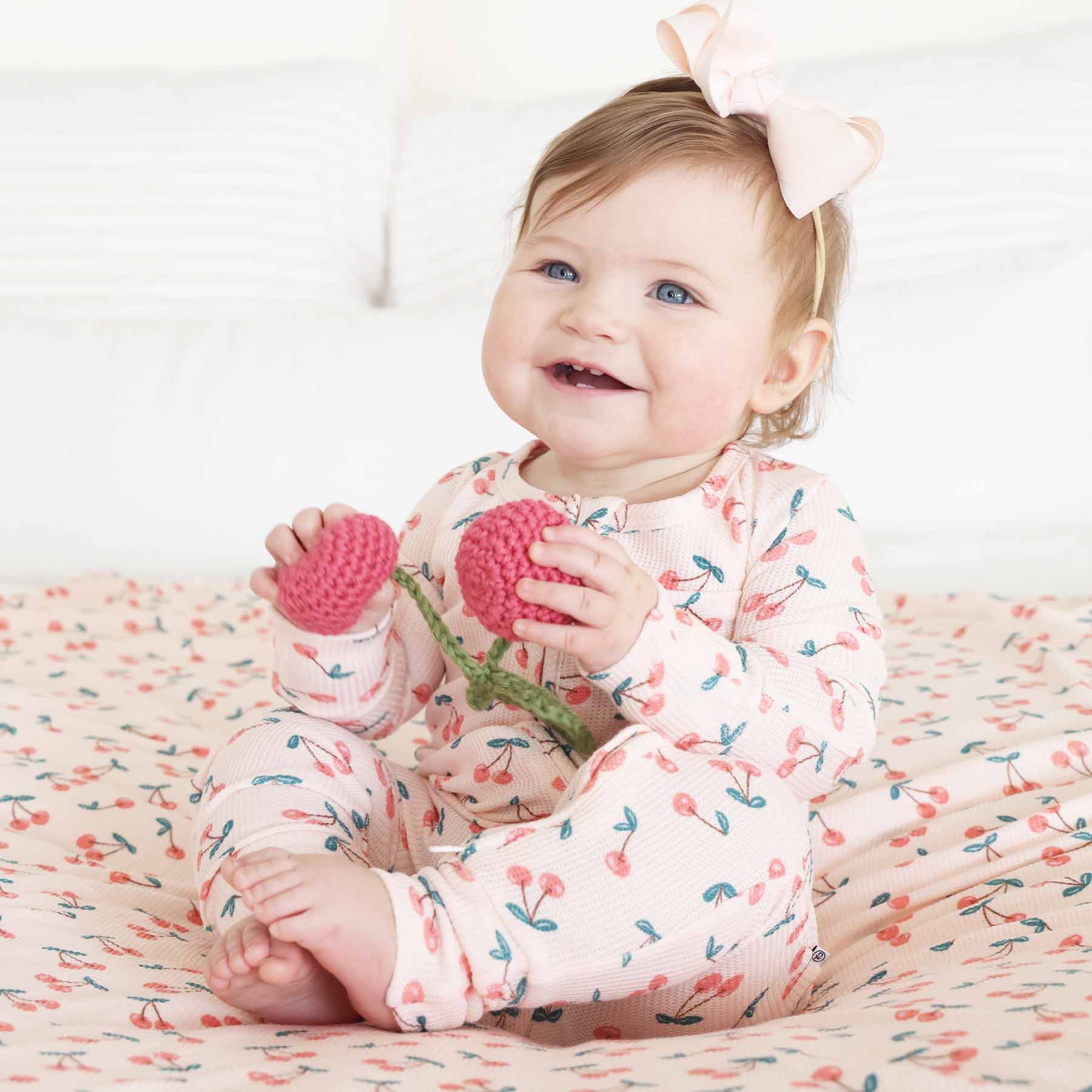  Cherry On Top Bamboo Waffle Convertible Zip Romper、mySite、layawaytickets