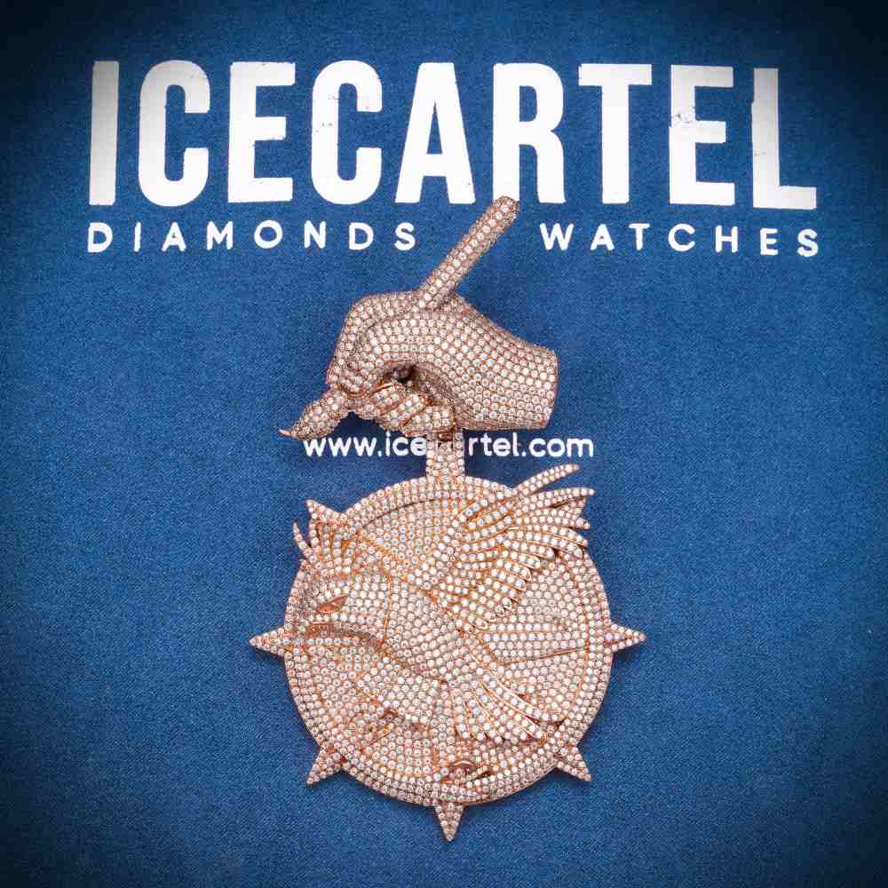 Moissanite Circle Hawk Pendant 14K Gold、mySite、hinf8tx79