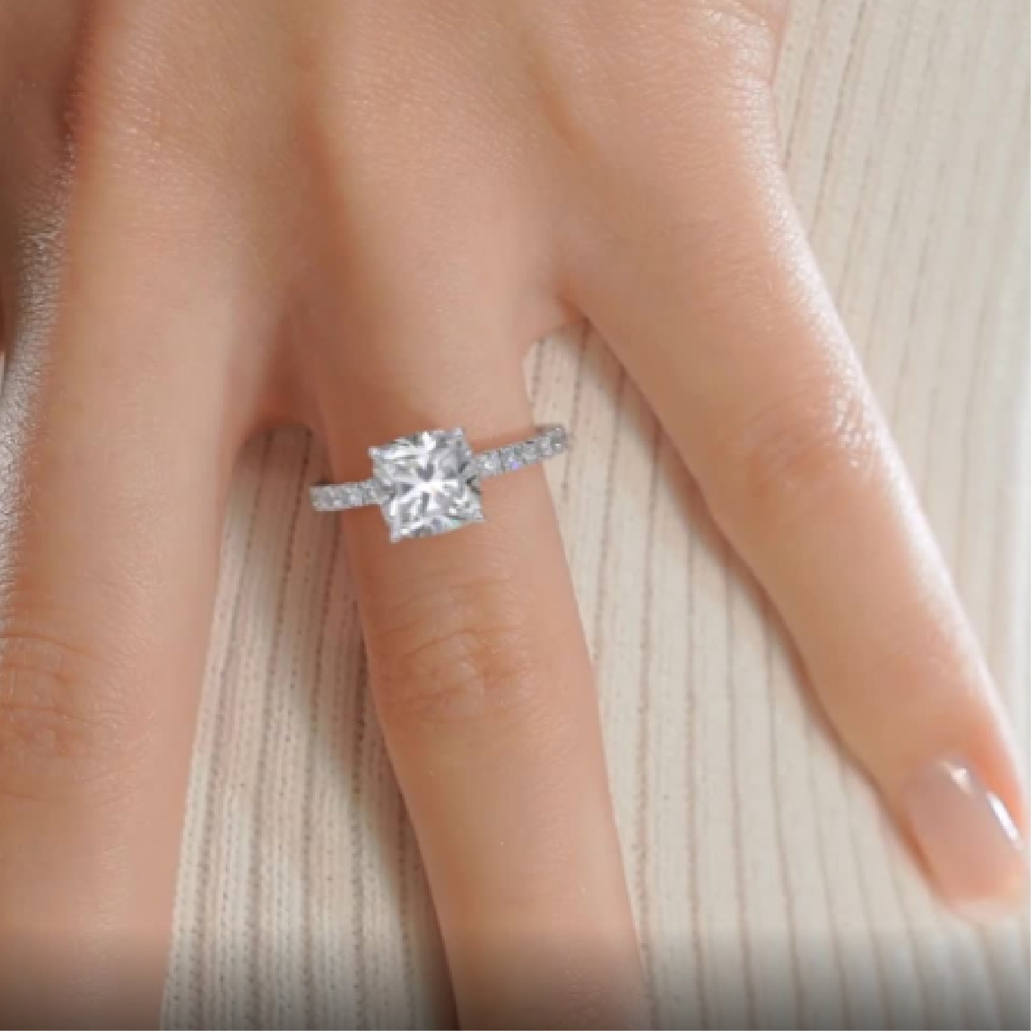 Bree Lab Grown Diamond Ring -14K White Gold (RTS)、mySite、hinf8tx79