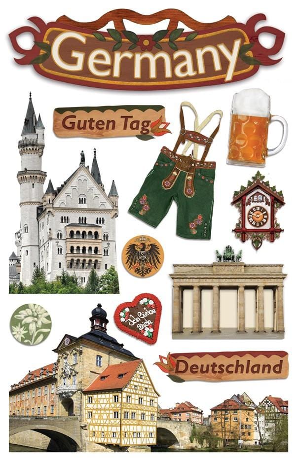  Scrapbook Stickers - 3D Germany、mySite、ghnorth