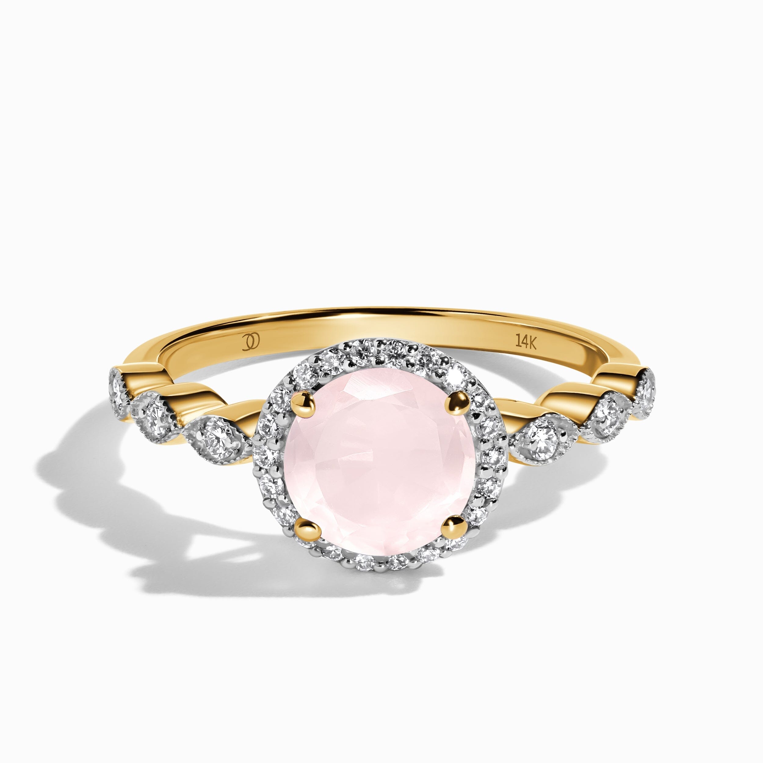 Rose Quartz Lab Diamond Ring - Soulmate、mySite、hinf8tx79