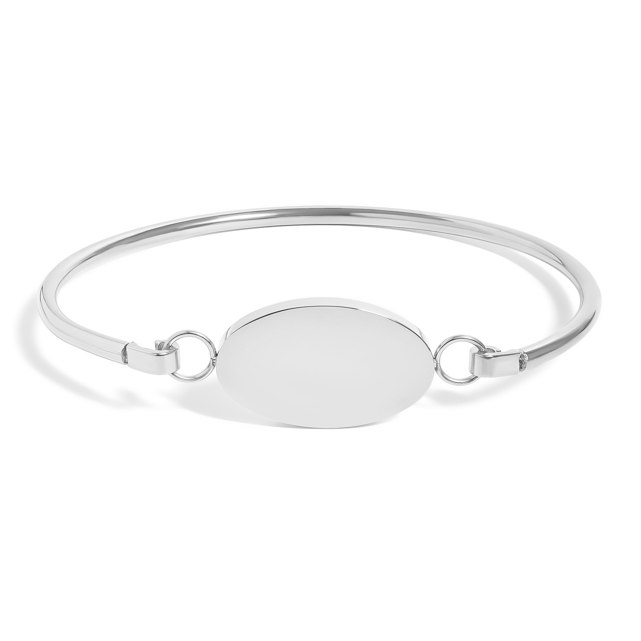 18K Gold PVD Stainless Steel Oval Engravable Bracelet / BRJ9073、mySite、dreamappss