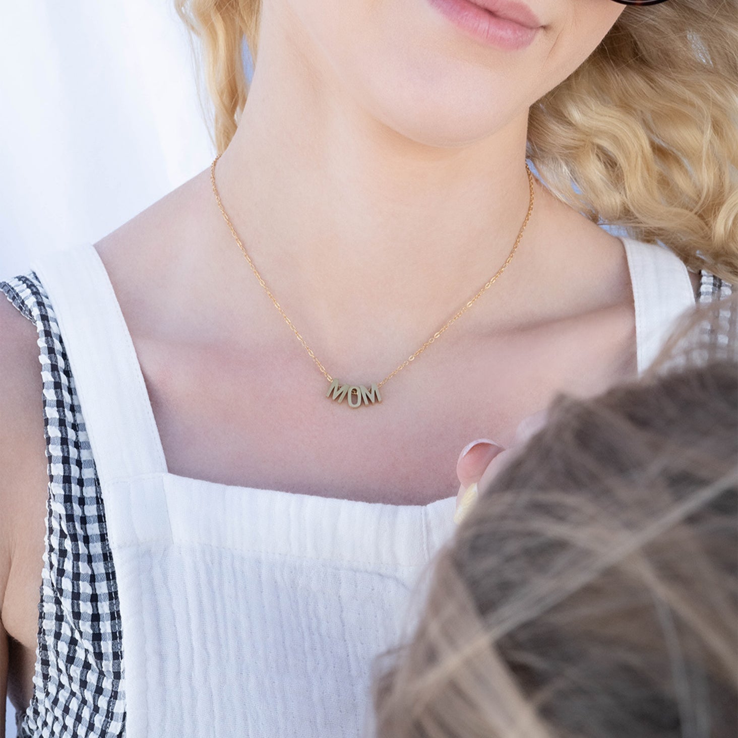 18K Gold PVD Stainless Steel Mom Necklace / CHN0089、mySite、dreamappss