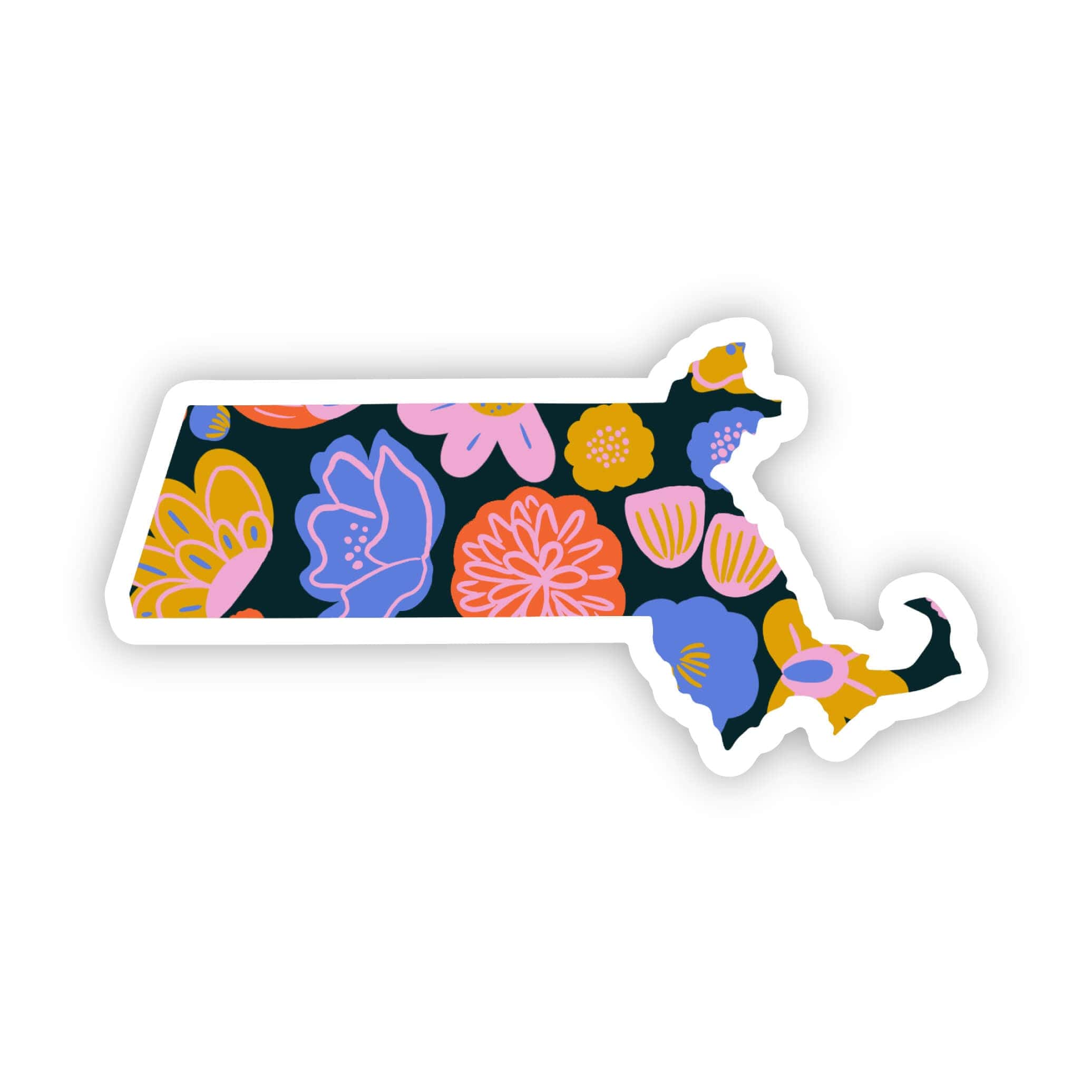  Massachusetts Sticker - Colorful Flower、mySite、elrpsem3k
