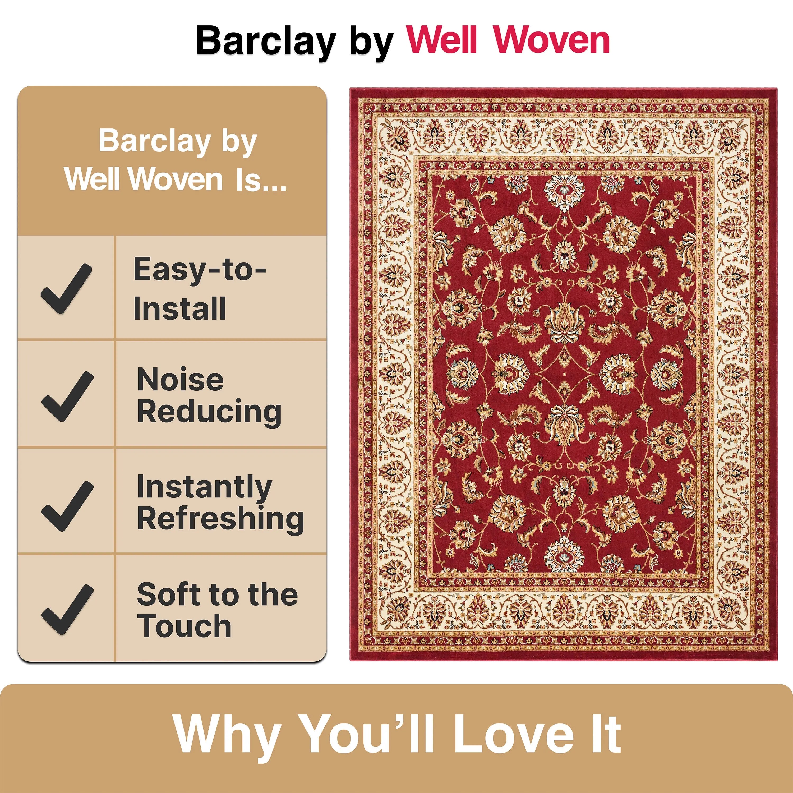 Sarouk Red Traditional Rug、mySite、gigharbornorthrealestate