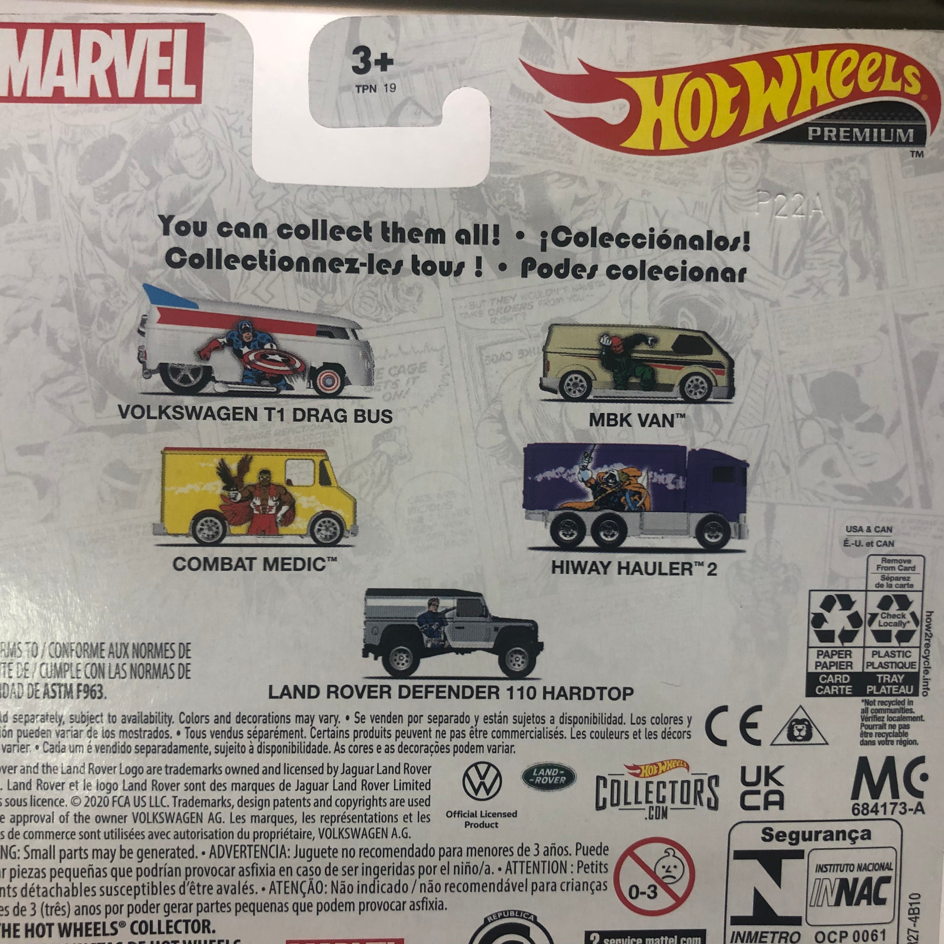 5 Car Set * 2021 Hot Wheels Pop Culture MARVEL Series、mySite、hgirdovlk