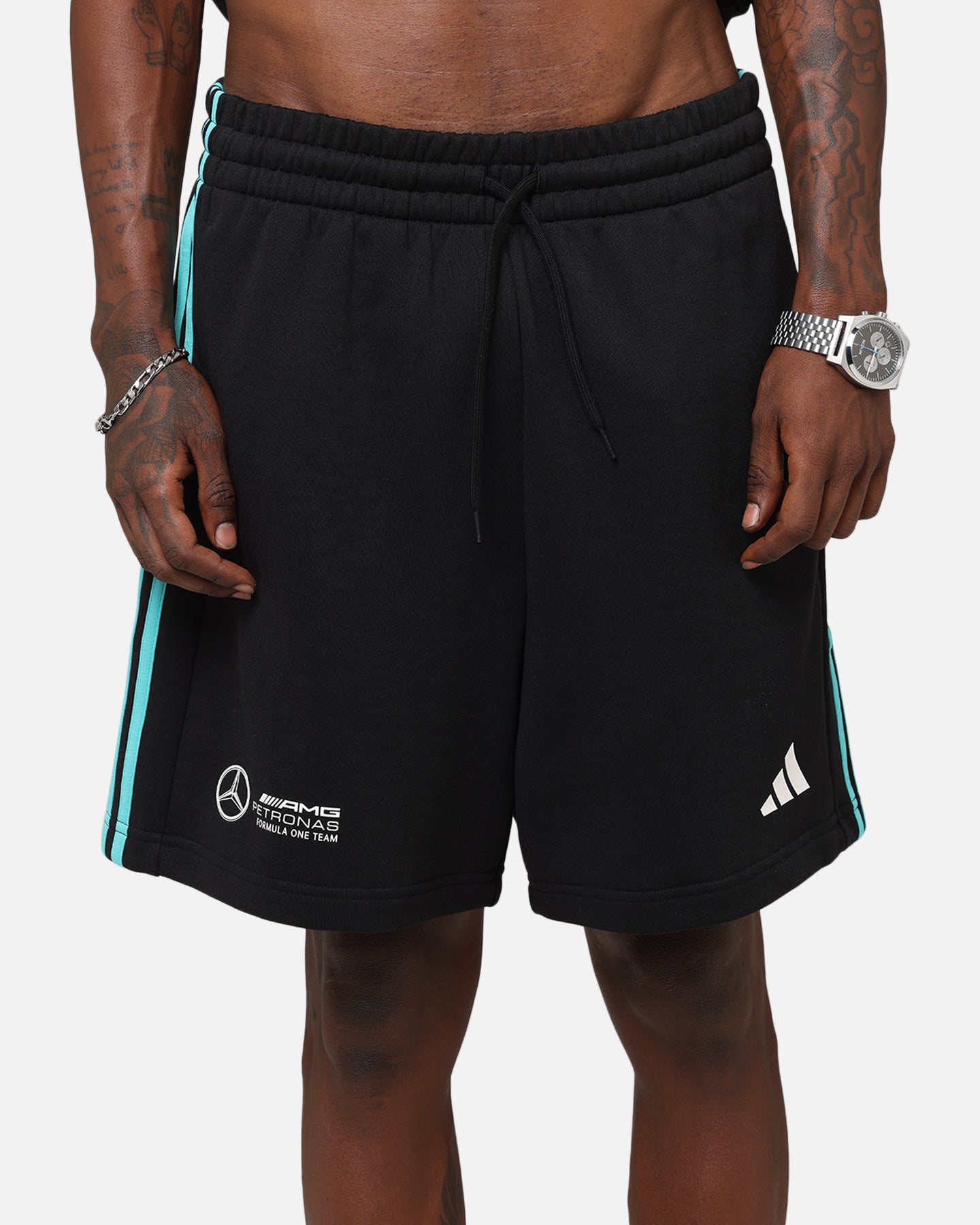 adidas x Mercedes-AMG PETRONAS Formula One F1 DNA Shorts Black/White、mySite、zt4zffjzw