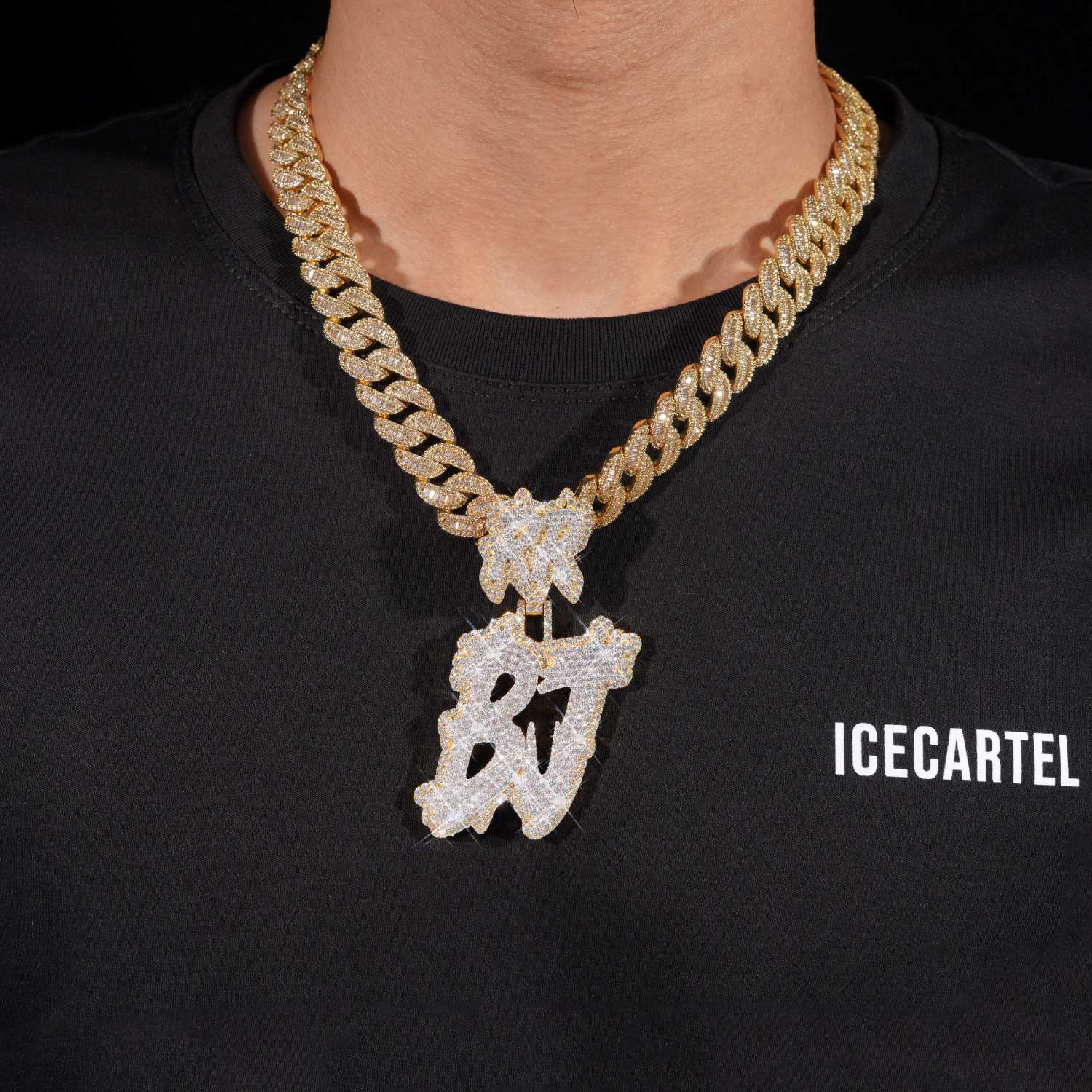 Custom Moissanite BJ Pendant 14K Gold、mySite、hinf8tx79