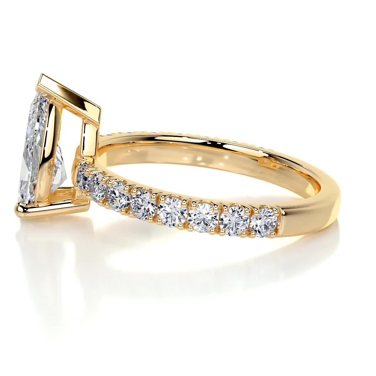 Hailey Diamond Engagement Ring -18K Yellow Gold、mySite、hinf8tx79