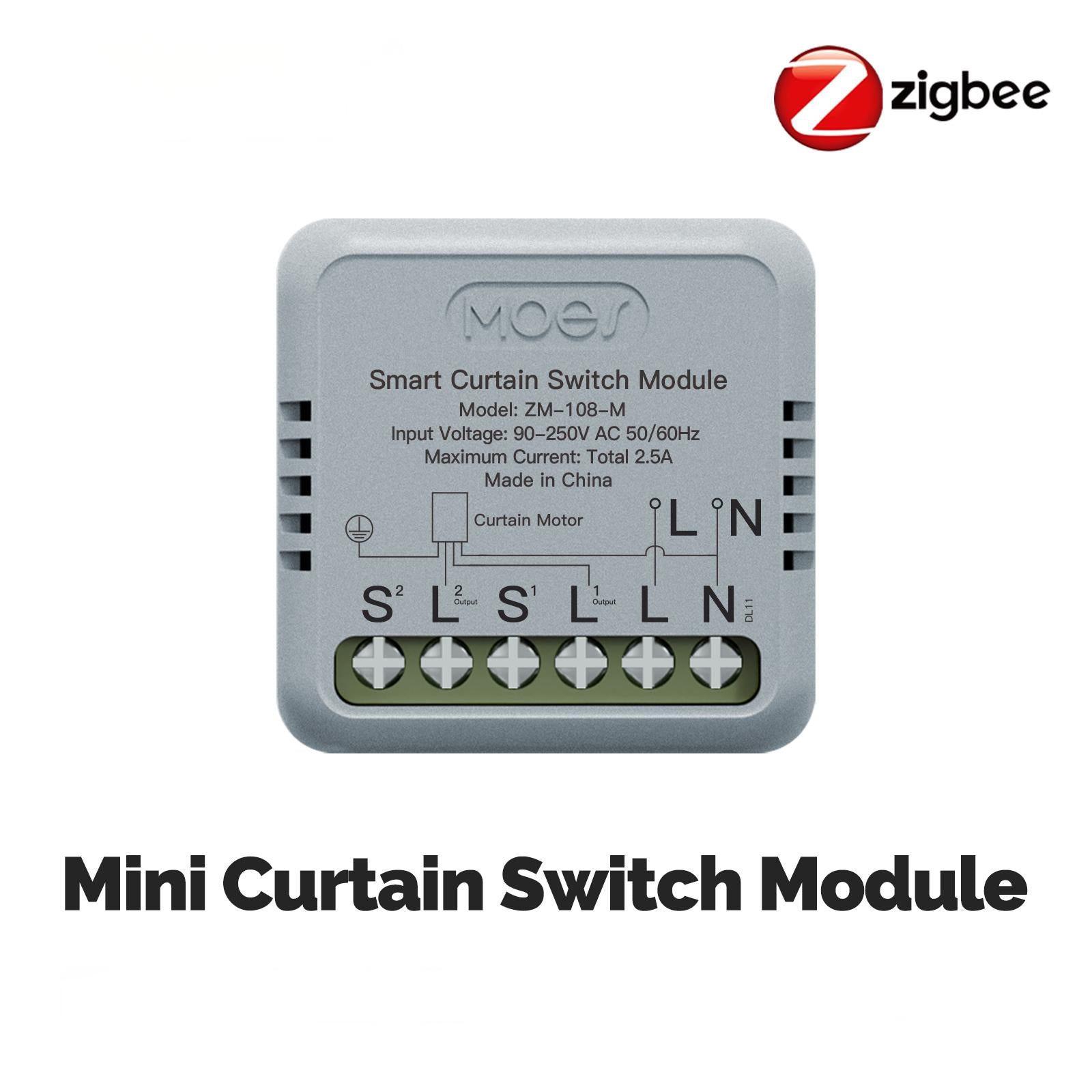 ZigBee Smart Curtain Switch Module Mini Design App Remote Control、mySite、fannypackpong